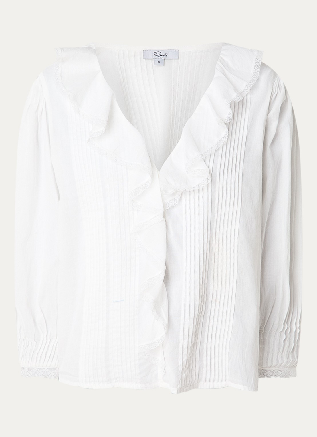 Rails Blouse met volant - voorkant 2 wit