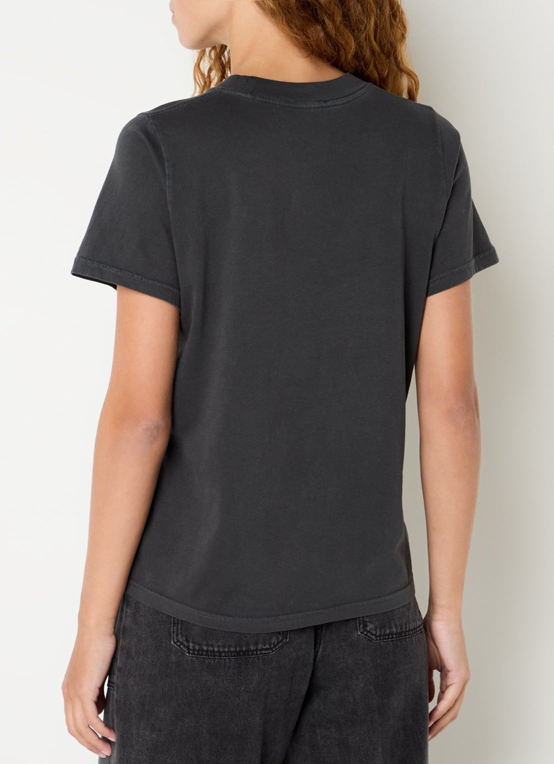 Rails Boyfriend T-shirt met logoprint - achterkant antraciet
