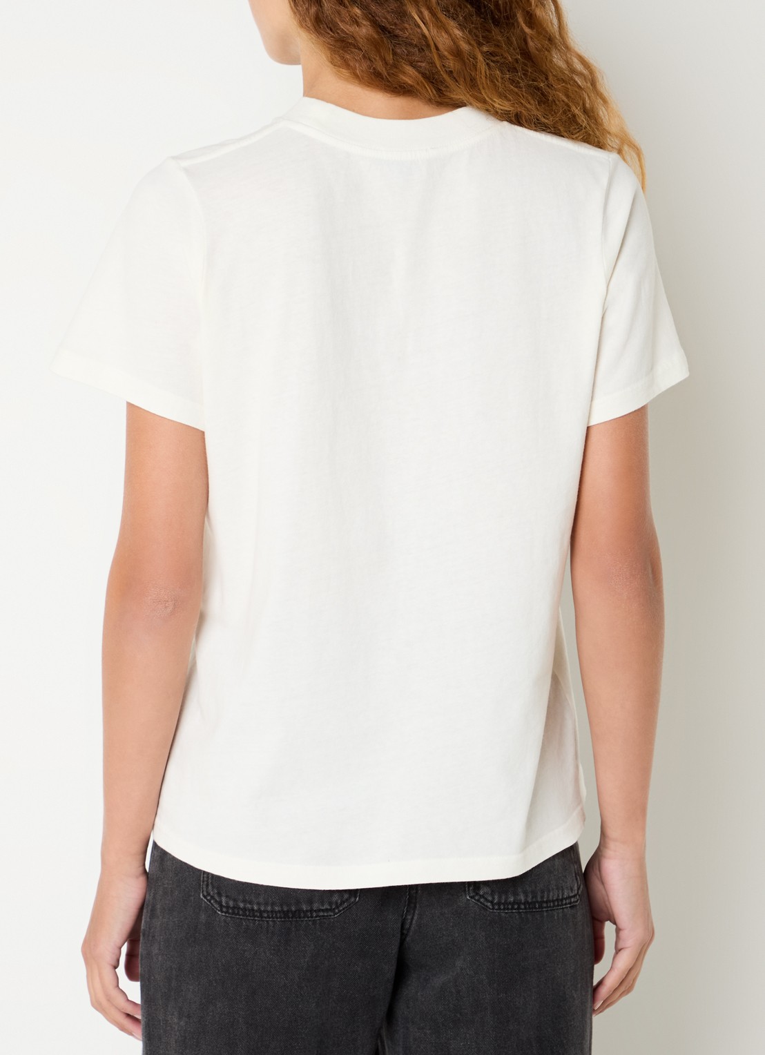 Rails Boyfriend T-shirt met logoprint - achterkant 3 gebroken wit