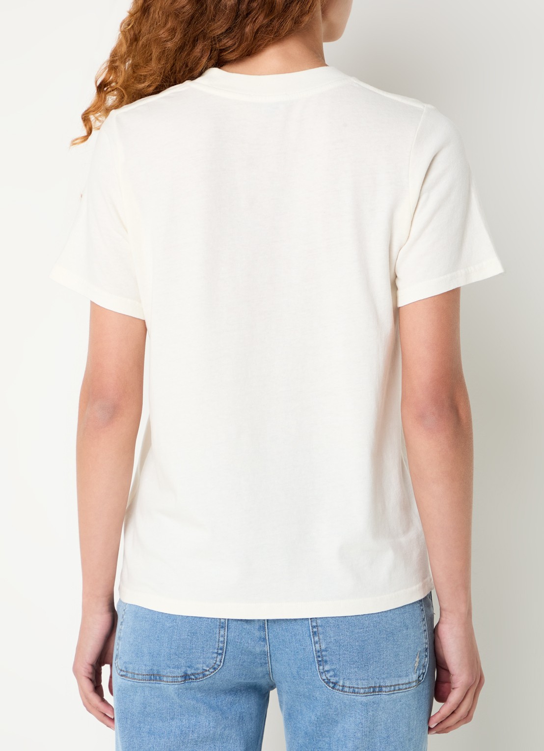 Rails Boyfriend T-shirt met logoprint - achterkant creme