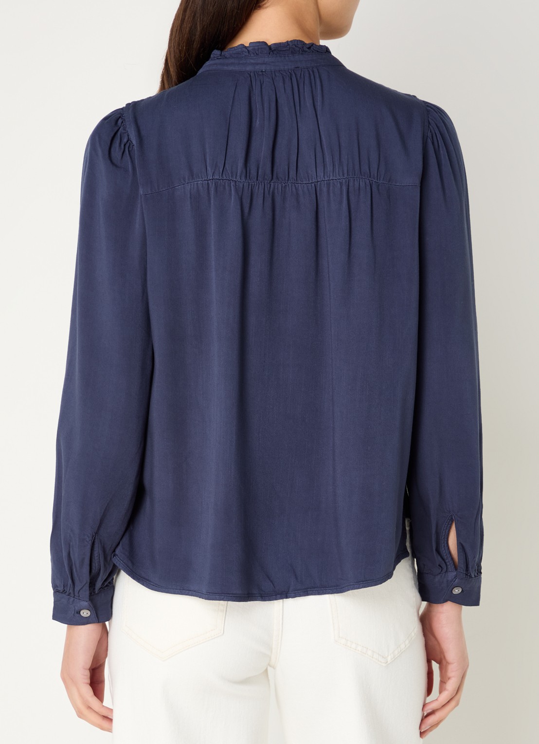Rails Camille blouse met opstaande kraag - achterkant 3 donkerblauw