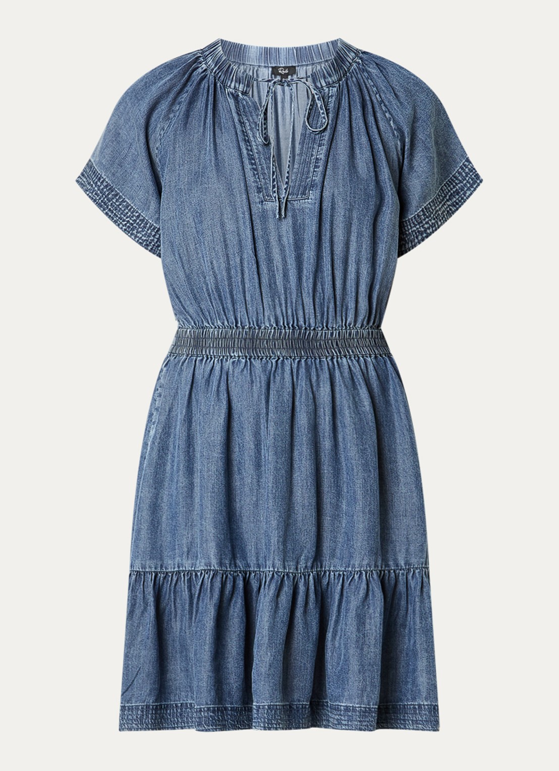 Rails Corvera mini tuniekjurk van denim - voorkant 2 indigo