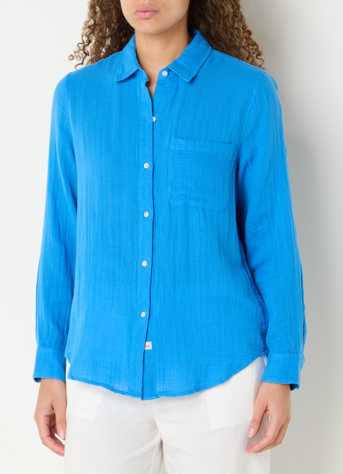 Rails Ellis blouse met borstzak - detail 3 kobaltblauw