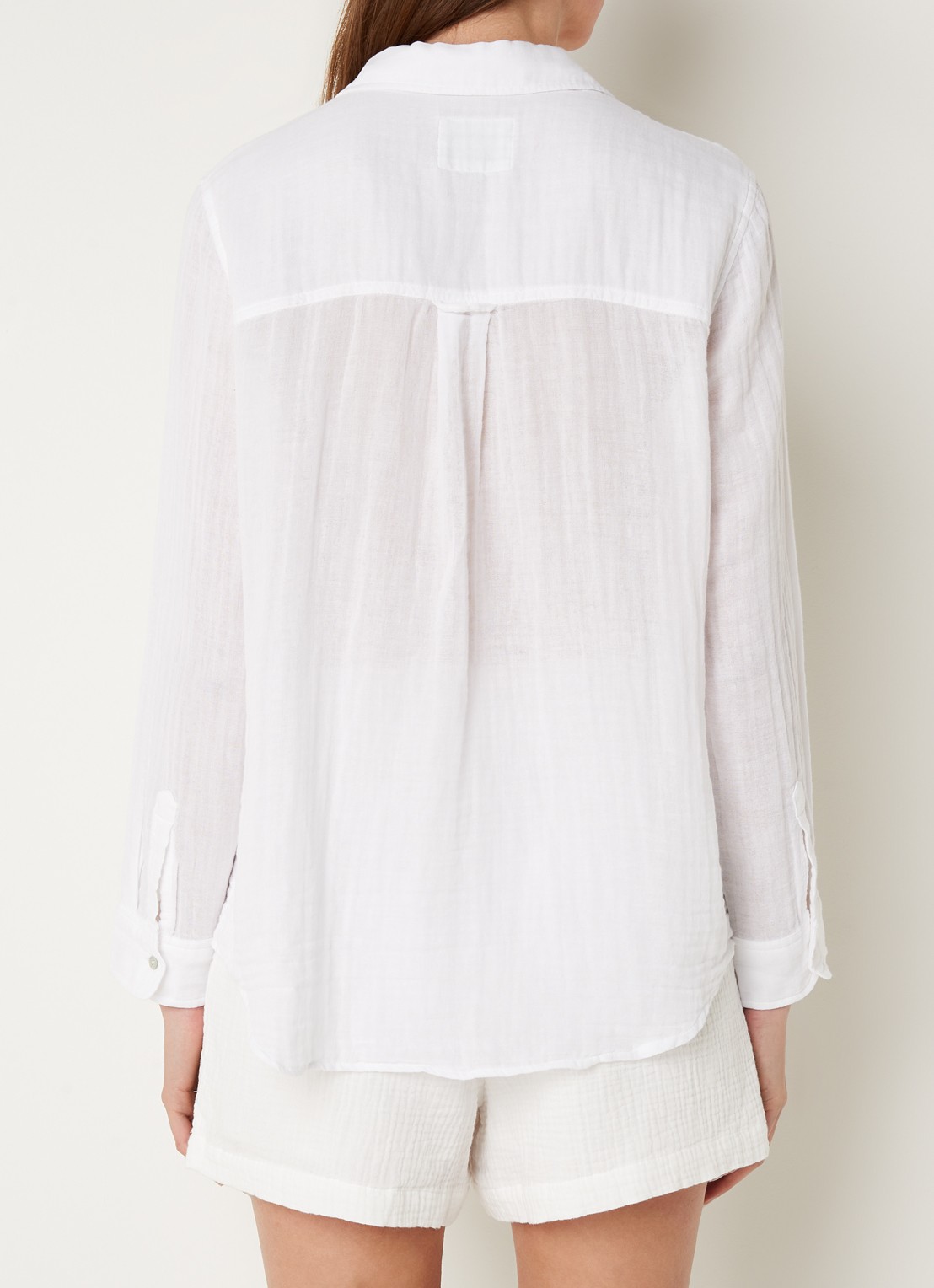 Rails Ellis blouse van  katoen met borstzak - achterkant 4 wit