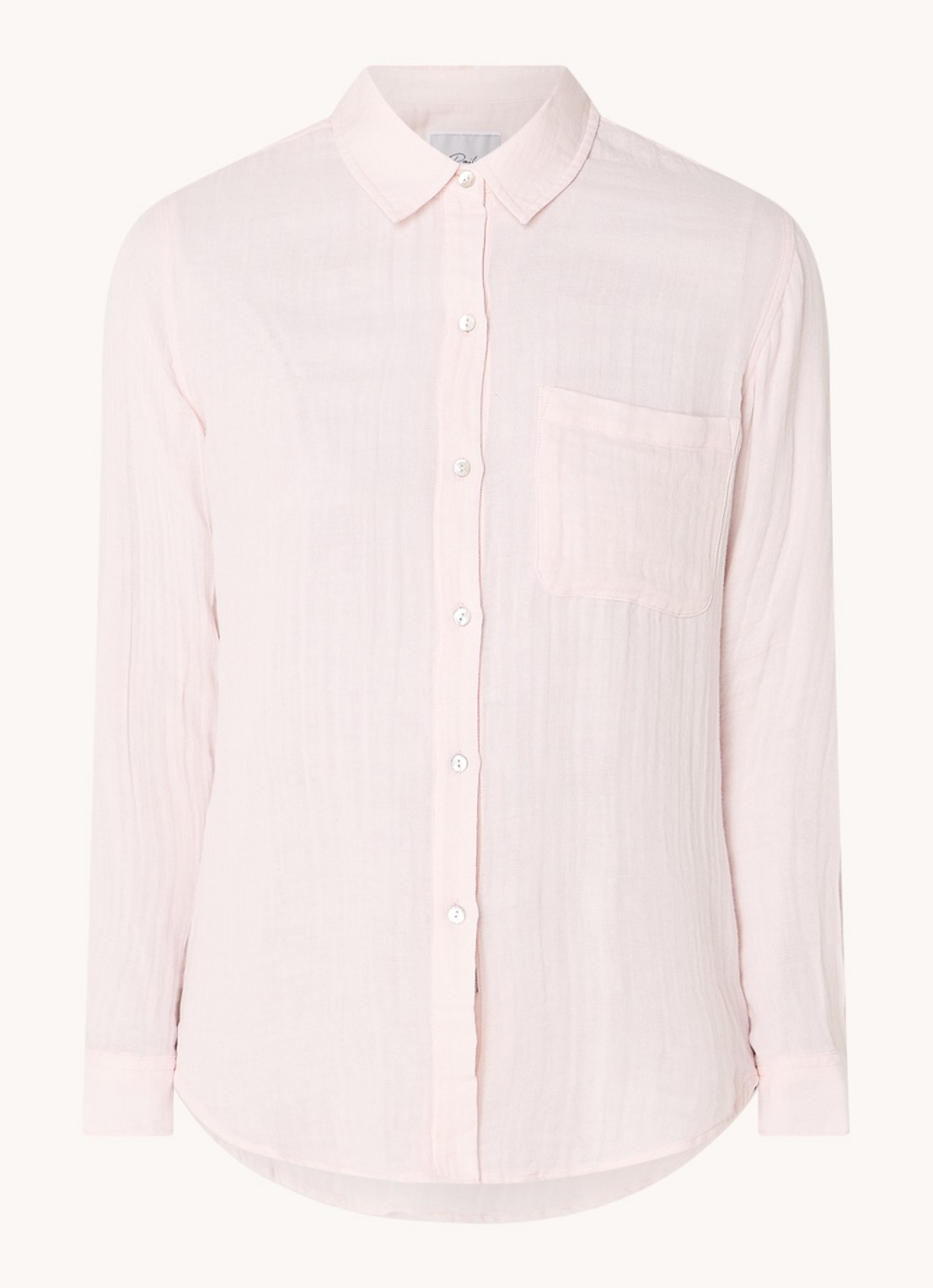 Rails Ellis blouse van  katoen met borstzak - voorkant 2 lichtroze
