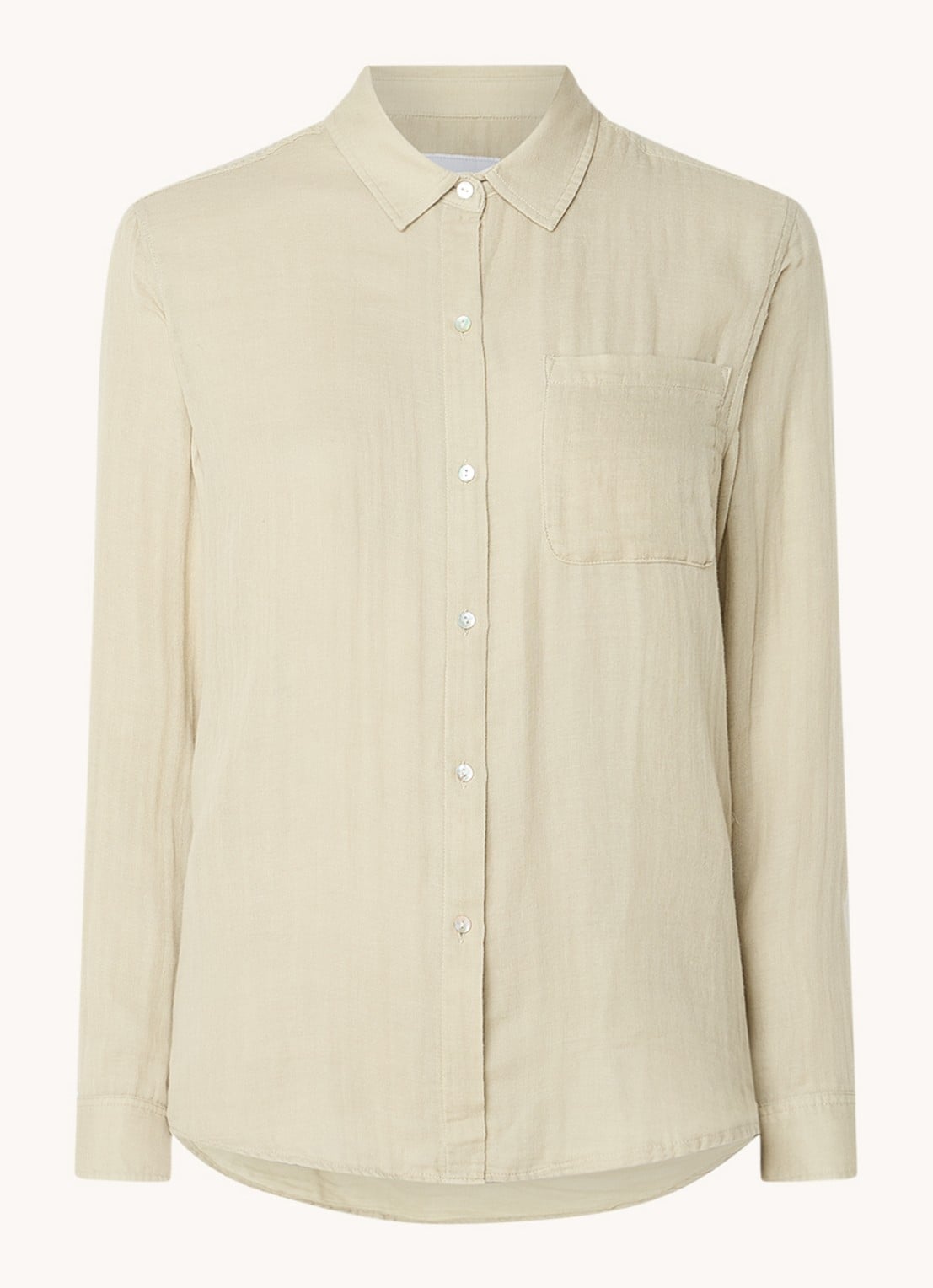 Rails Ellis blouse van  katoen met borstzak - voorkant 2 lindegroen