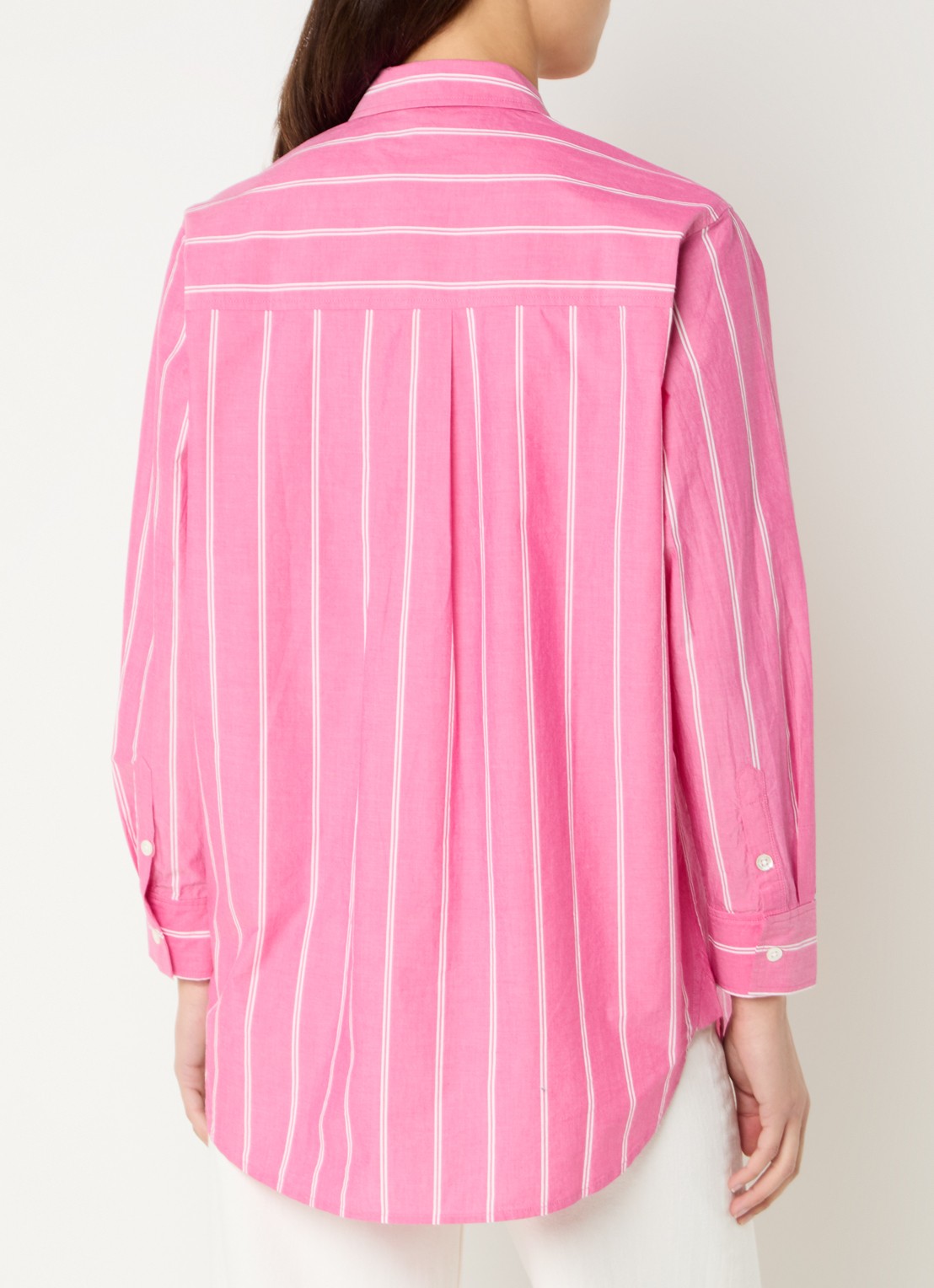 Rails Elsa blouse met borstzak en streepprint - achterkant roze