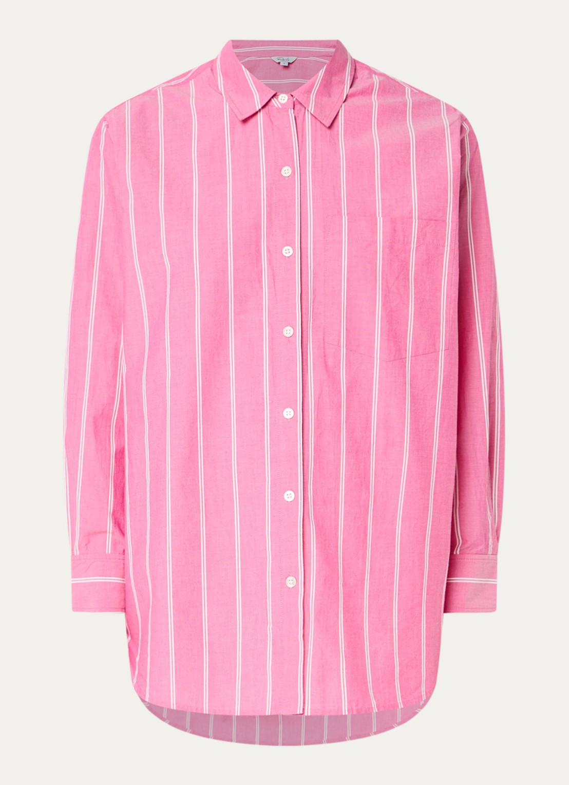 Rails Elsa blouse met borstzak en streepprint - voorkant 3 roze