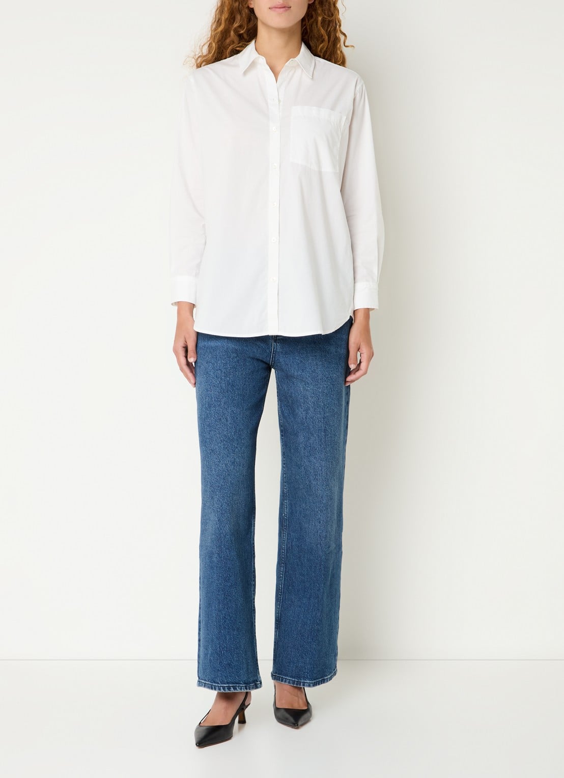 Rails Elsa blouse met borstzak - voorkant 2 wit