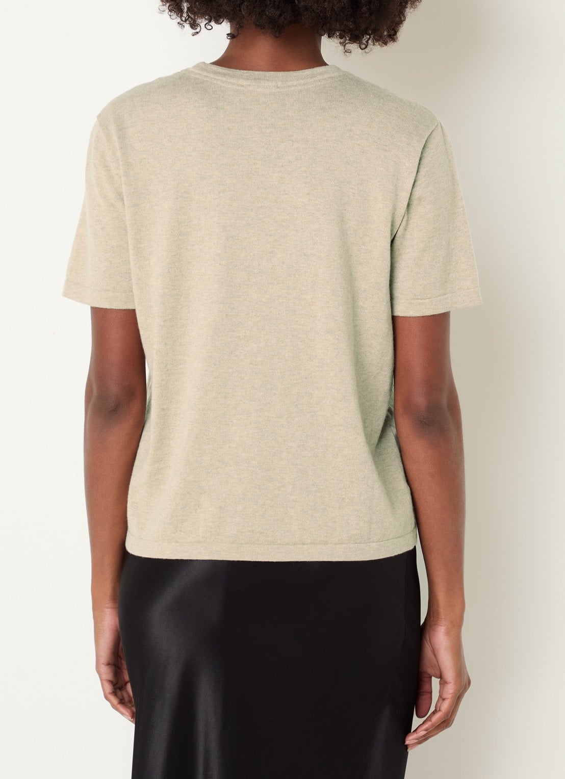 Rails Fijngebreid T-shirt met ronde hals - achterkant 2 beige