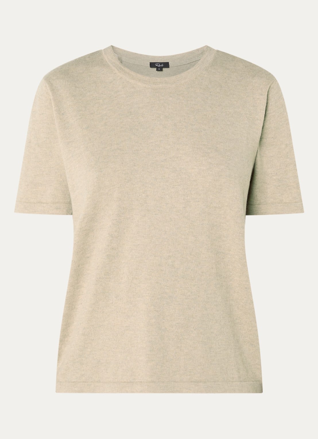 Rails Fijngebreid T-shirt met ronde hals - voorkant 3 beige