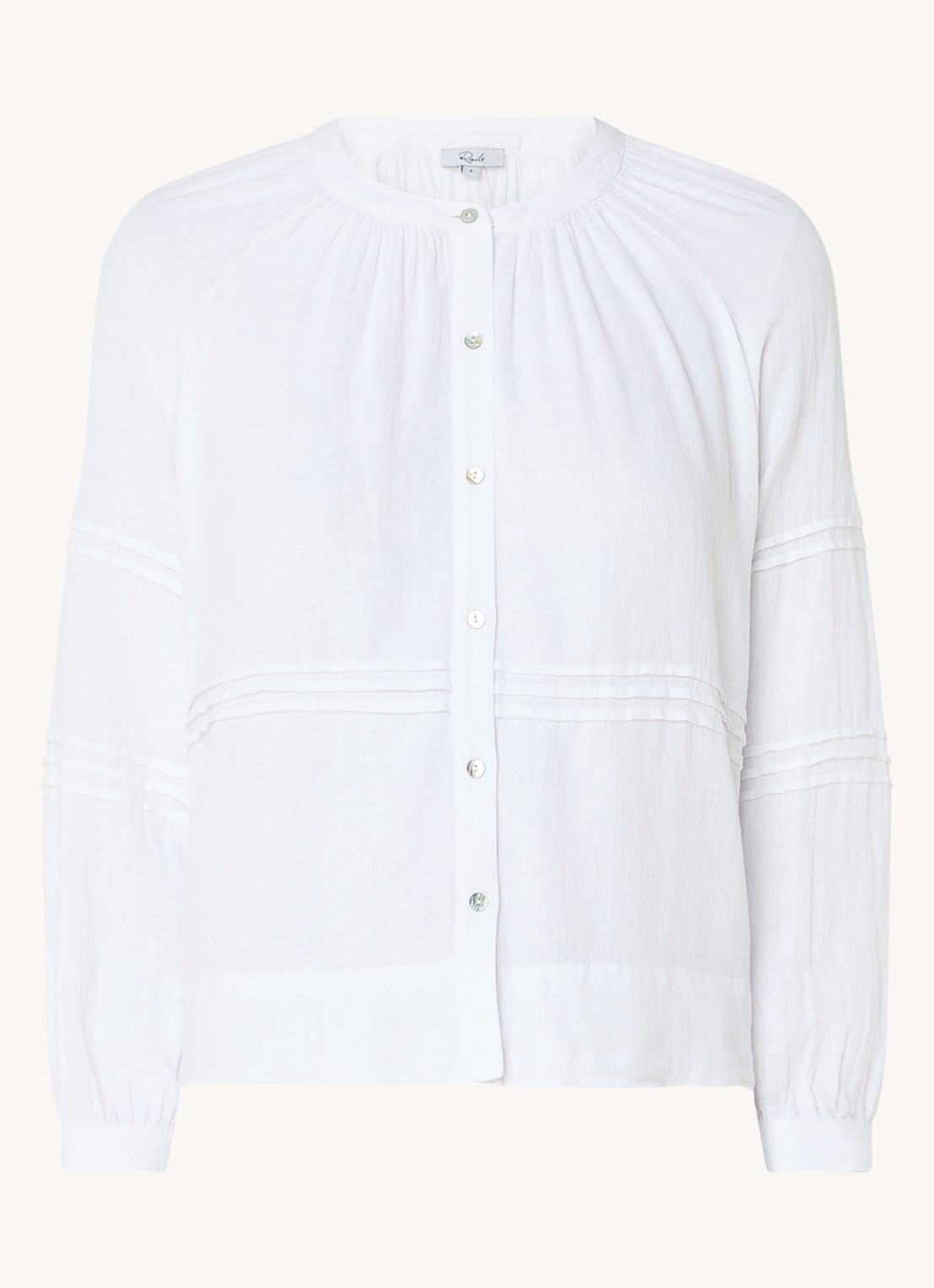 Rails Frances blouse in linnenblend - voorkant wit