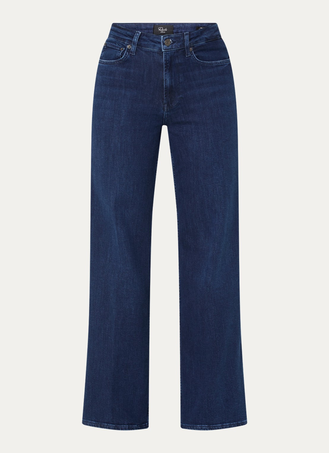 Rails Getty high waist wide leg jeans met donkere wassing - voorkant 4 indigo
