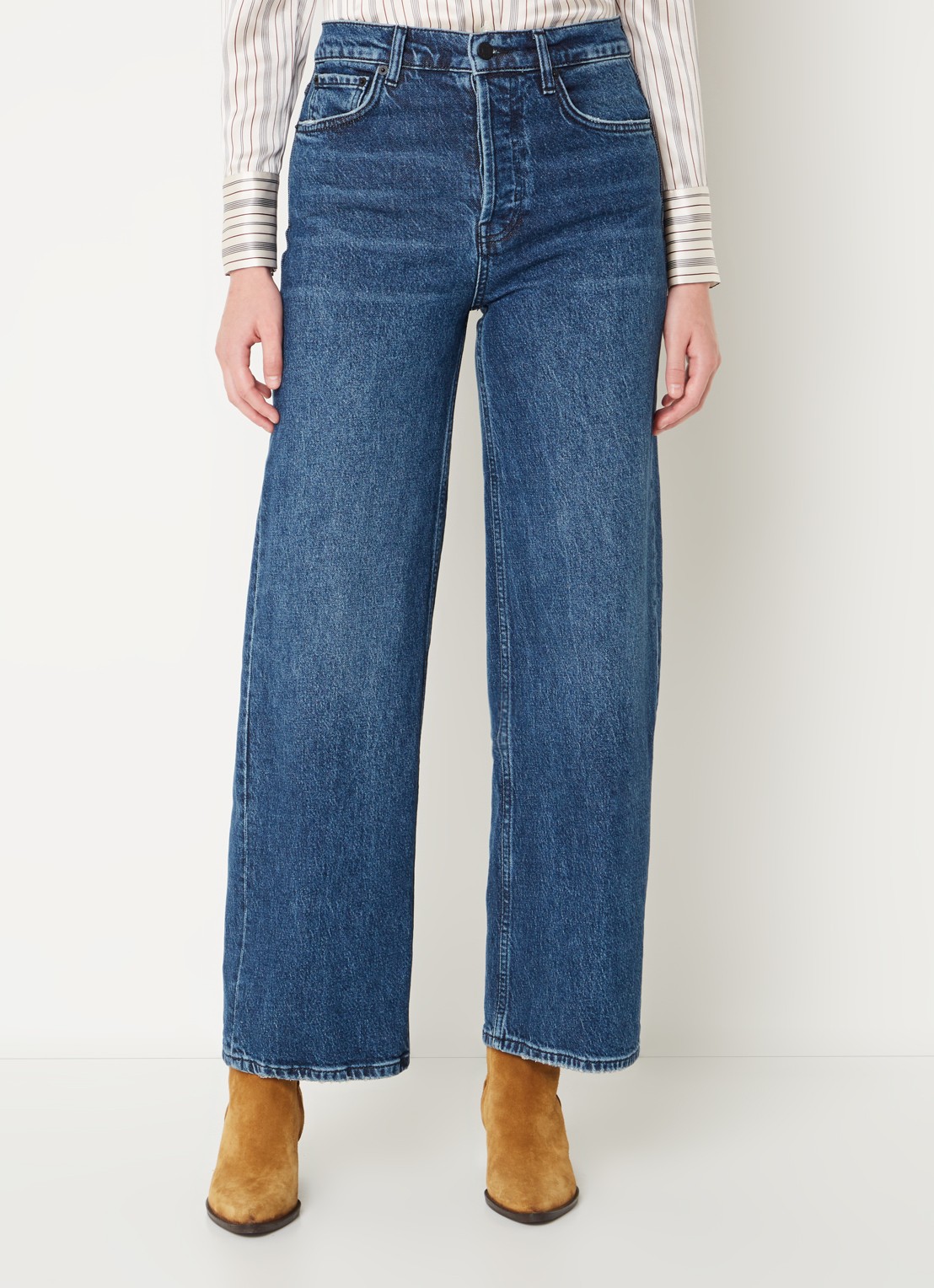 Rails Getty high waist wide leg jeans  - detail 4 indigo