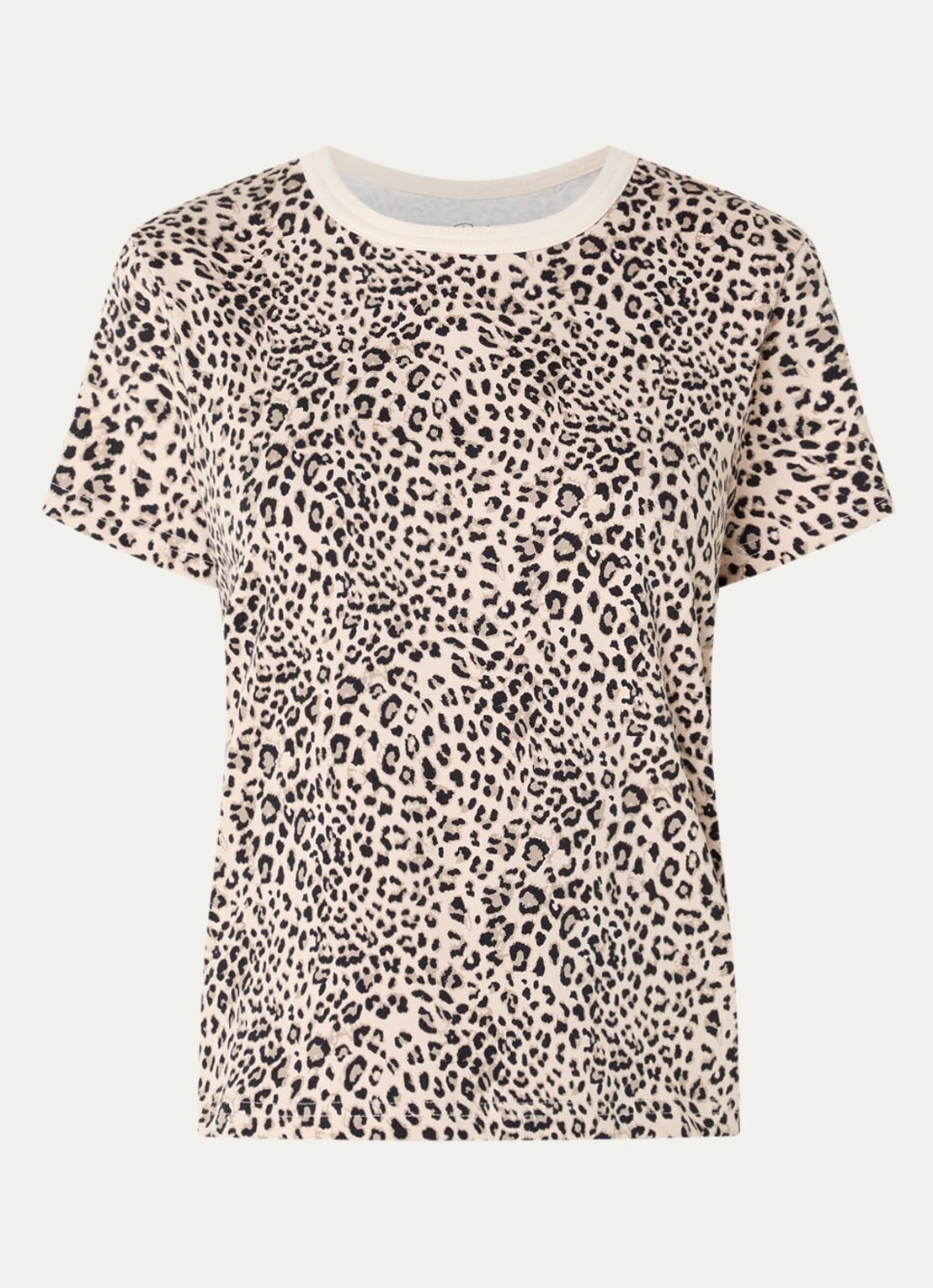 Rails Girlfriend T-shirt met panterprint - voorkant 3 creme