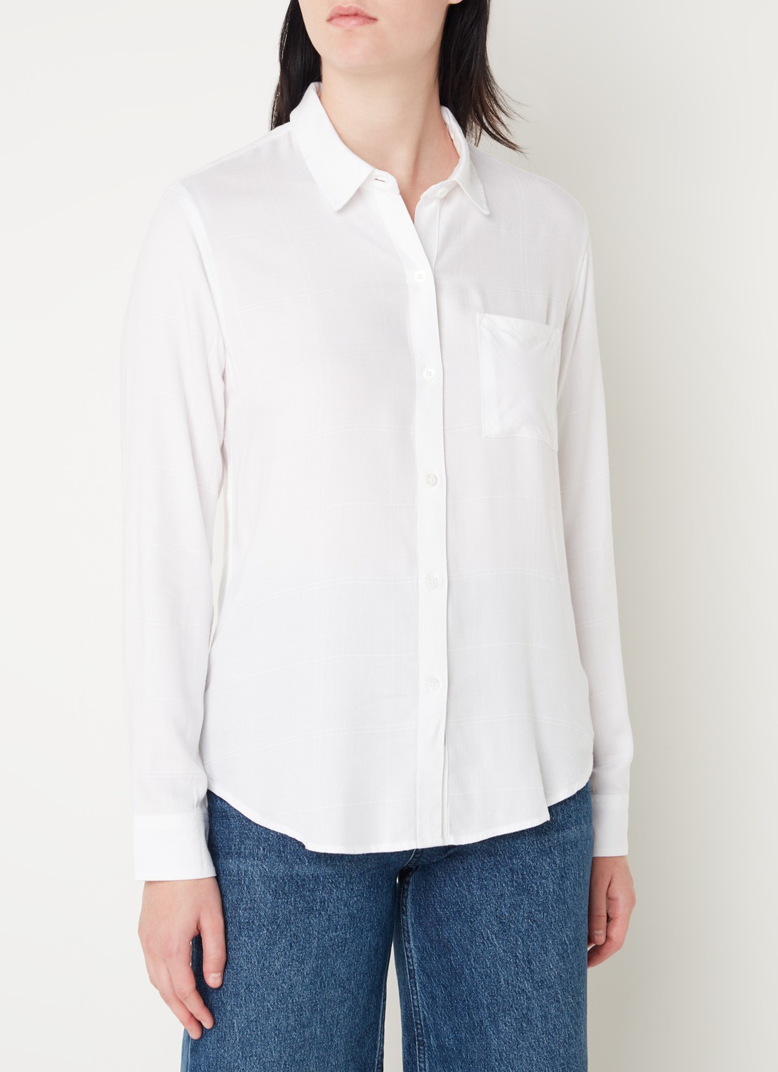 Rails Hunter blouse met borstzak - detail 3 gebroken wit