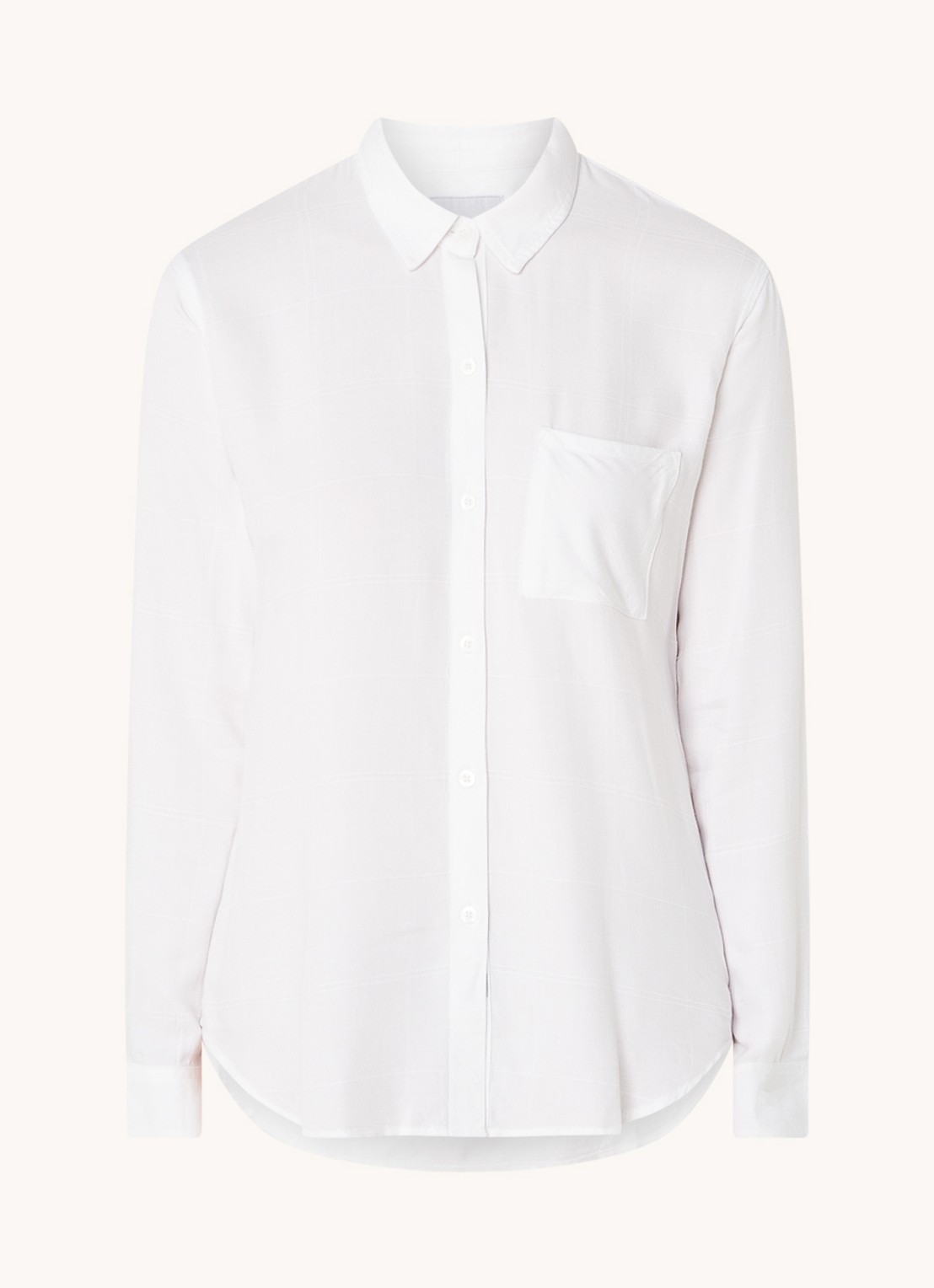 Rails Hunter blouse met borstzak - voorkant gebroken wit