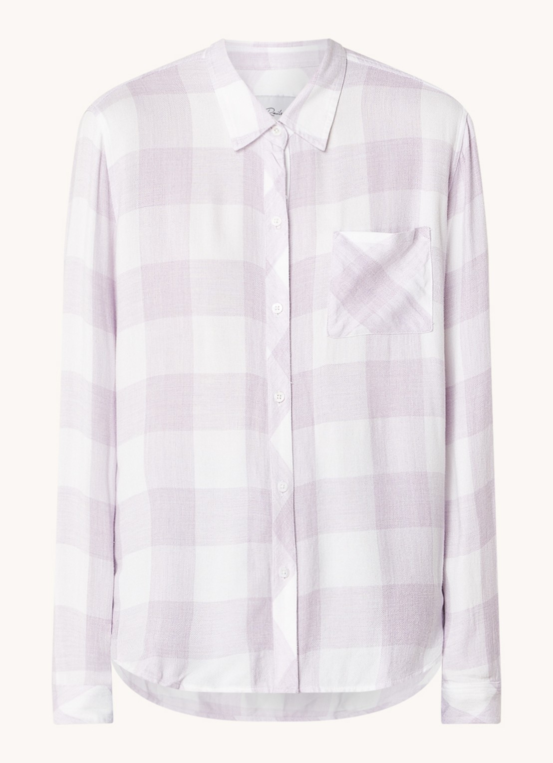 Rails Hunter blouse van flanel met ruitdessin - voorkant 4 lila