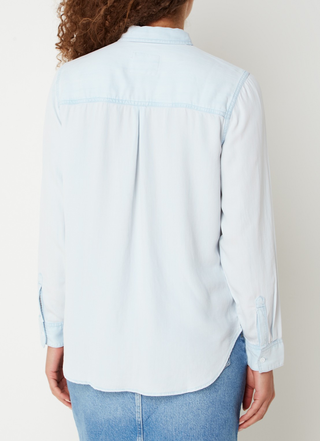 Rails Ingrid blouse  met borstzak - achterkant 2 lichtblauw