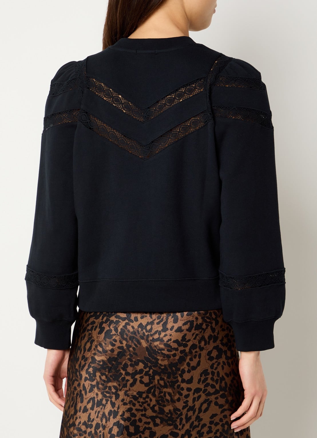 Rails Isles sweater met broderie - achterkant 4 zwart