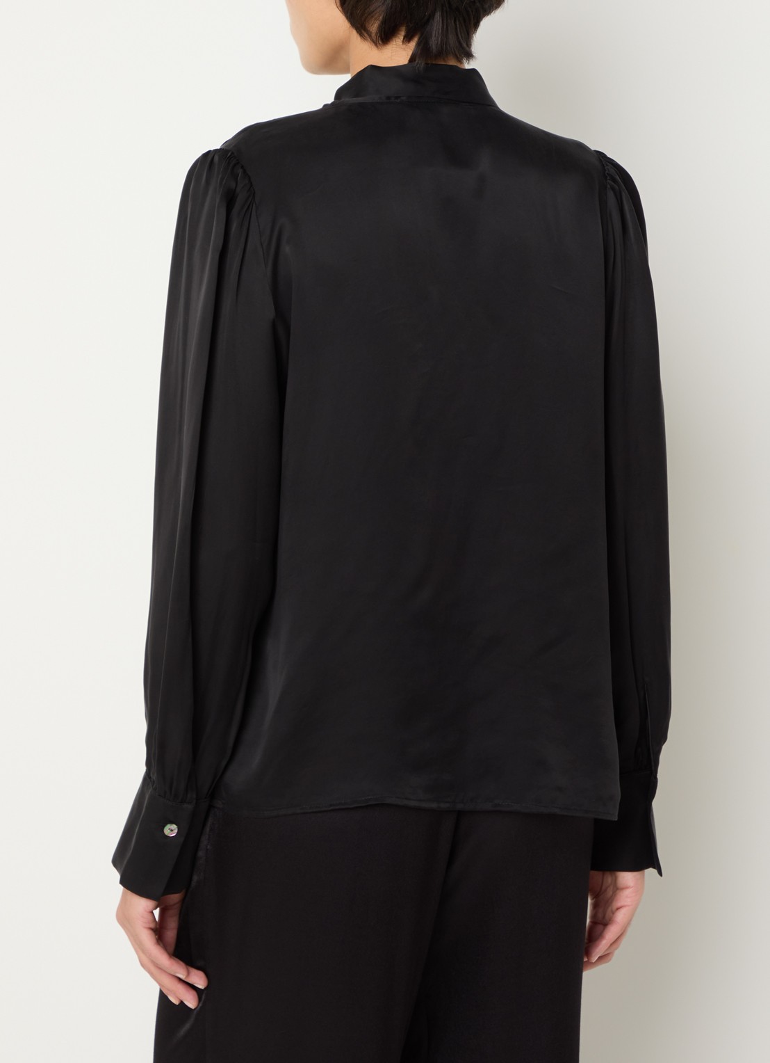 Rails Jean blouse met sjaalkraag - achterkant 4 zwart