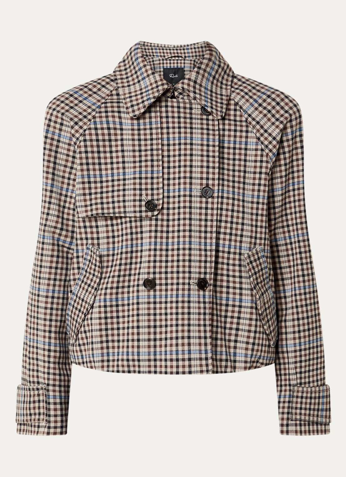 Rails Jett jack met ruitdessin - voorkant bruin
