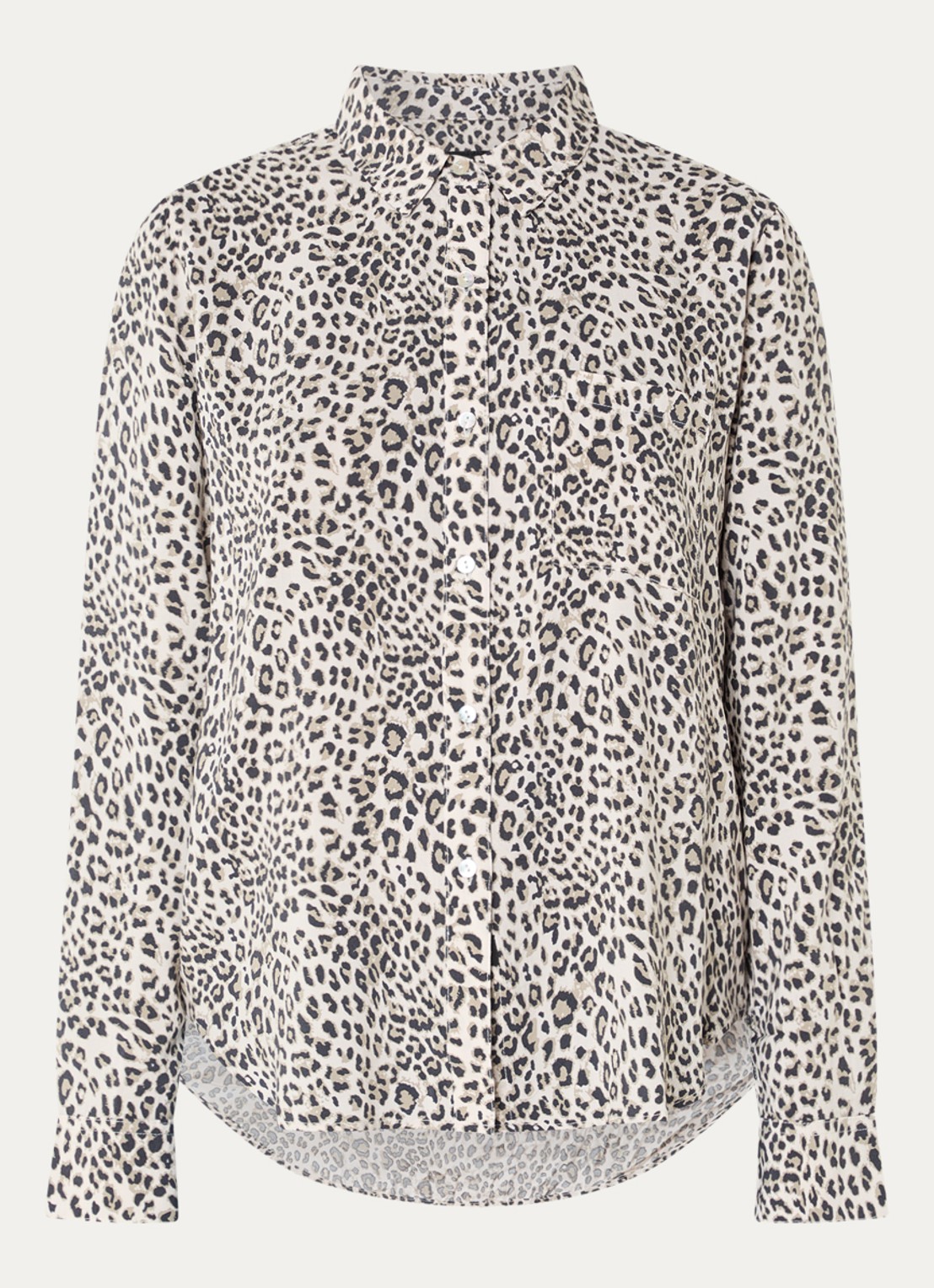 Rails Josephine blouse met panterprint - voorkant 3 gebroken wit