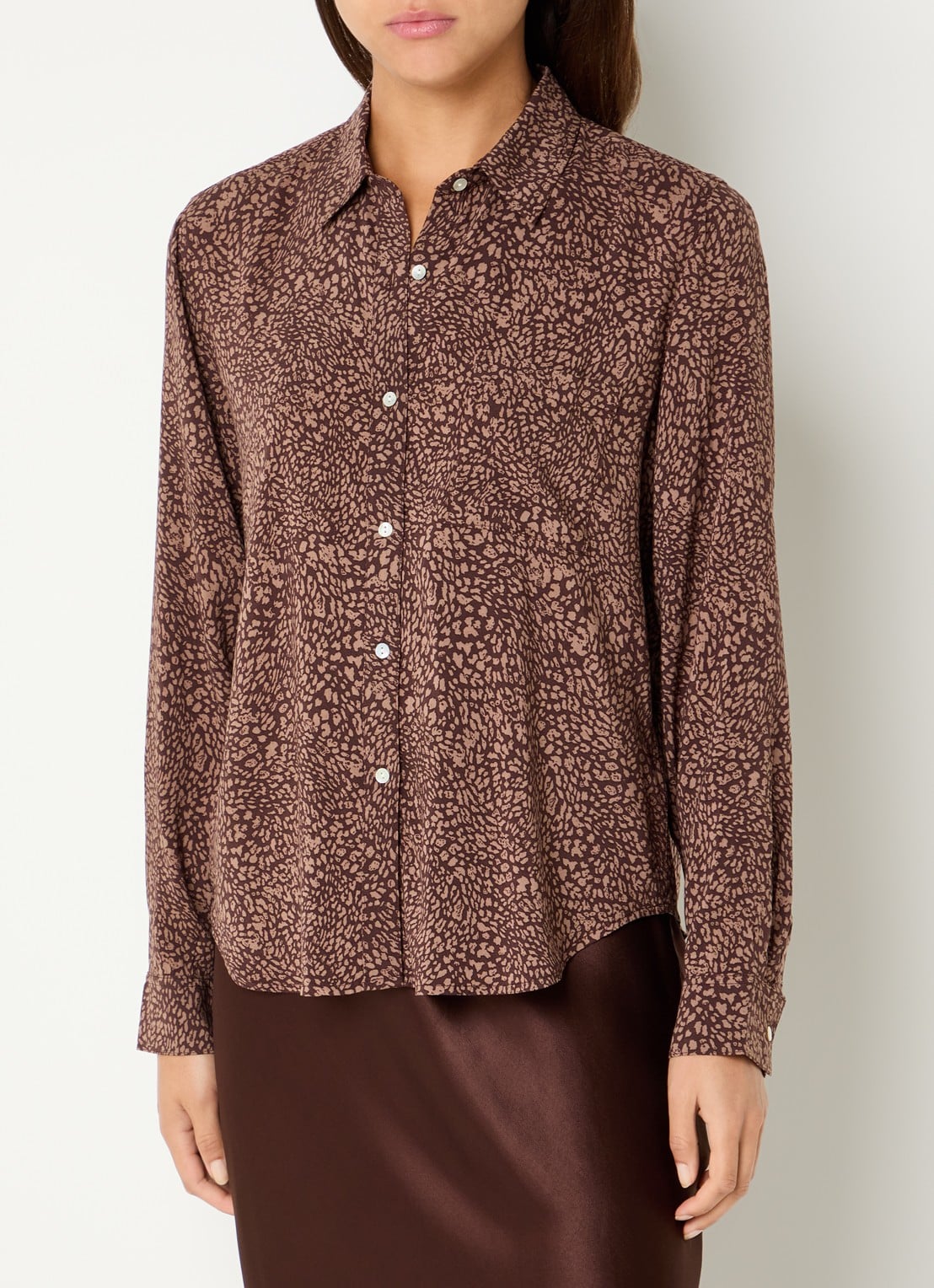 Rails Josephine blouse met print - detail 2 bruin