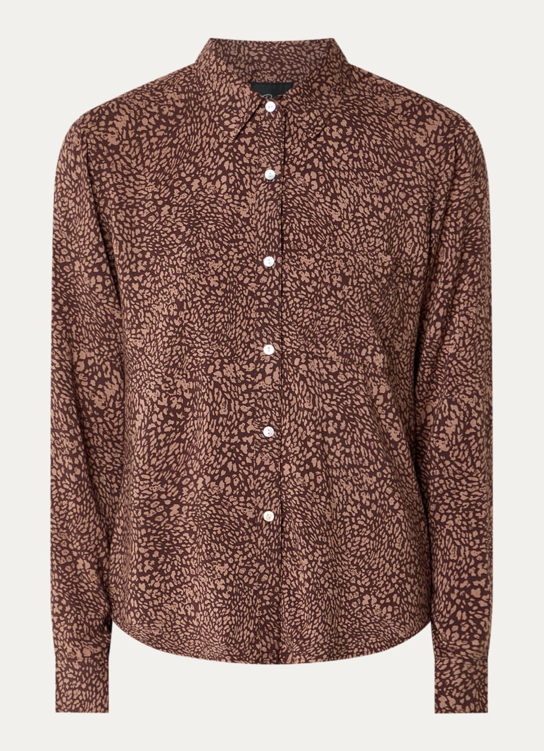 Rails Josephine blouse met print - voorkant 3 bruin