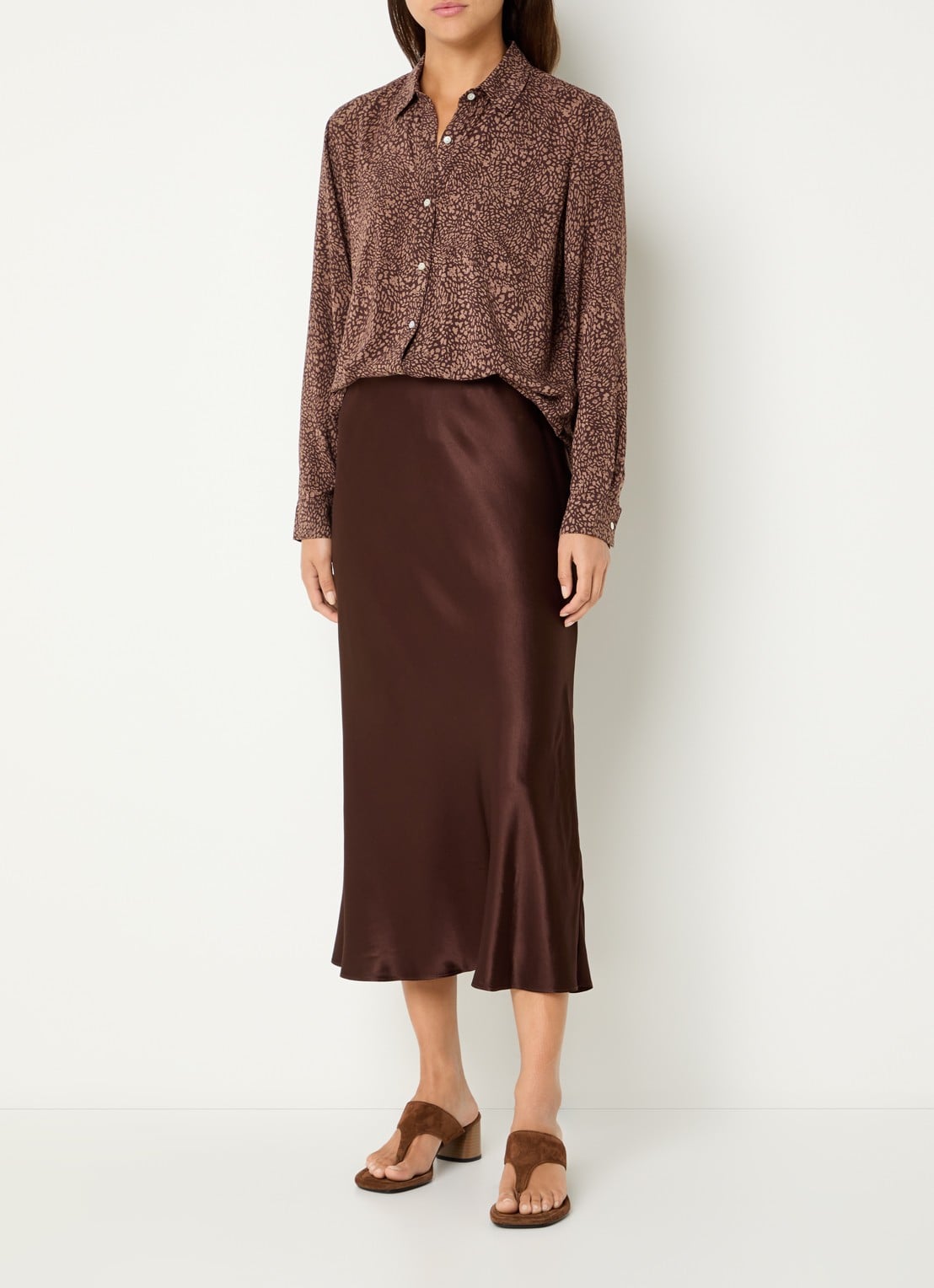 Rails Josephine blouse met print - voorkant 4 bruin