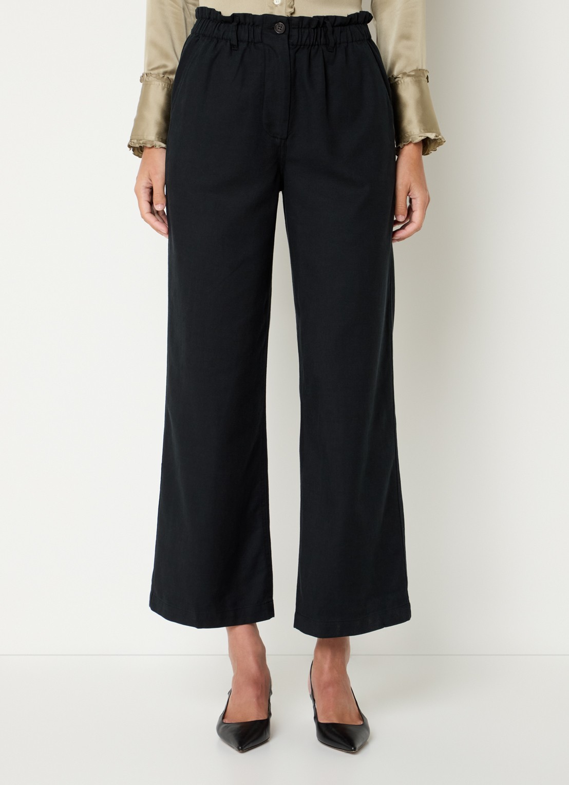 Rails Lira high waist cropped flared fit broek  - detail 3 zwart