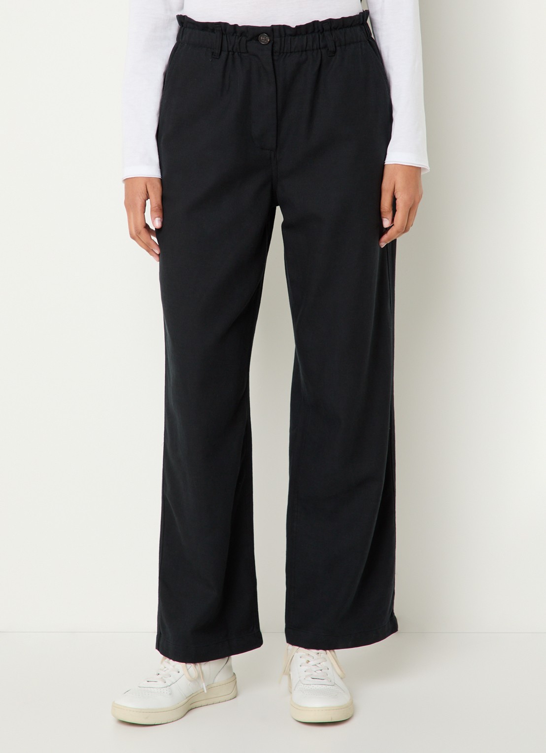 Rails Lira high waist cropped flared fit broek  - detail 4 zwart