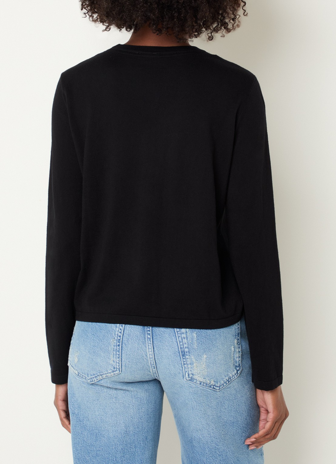 Rails Longsleeve in kasjmierblend - achterkant 6 zwart