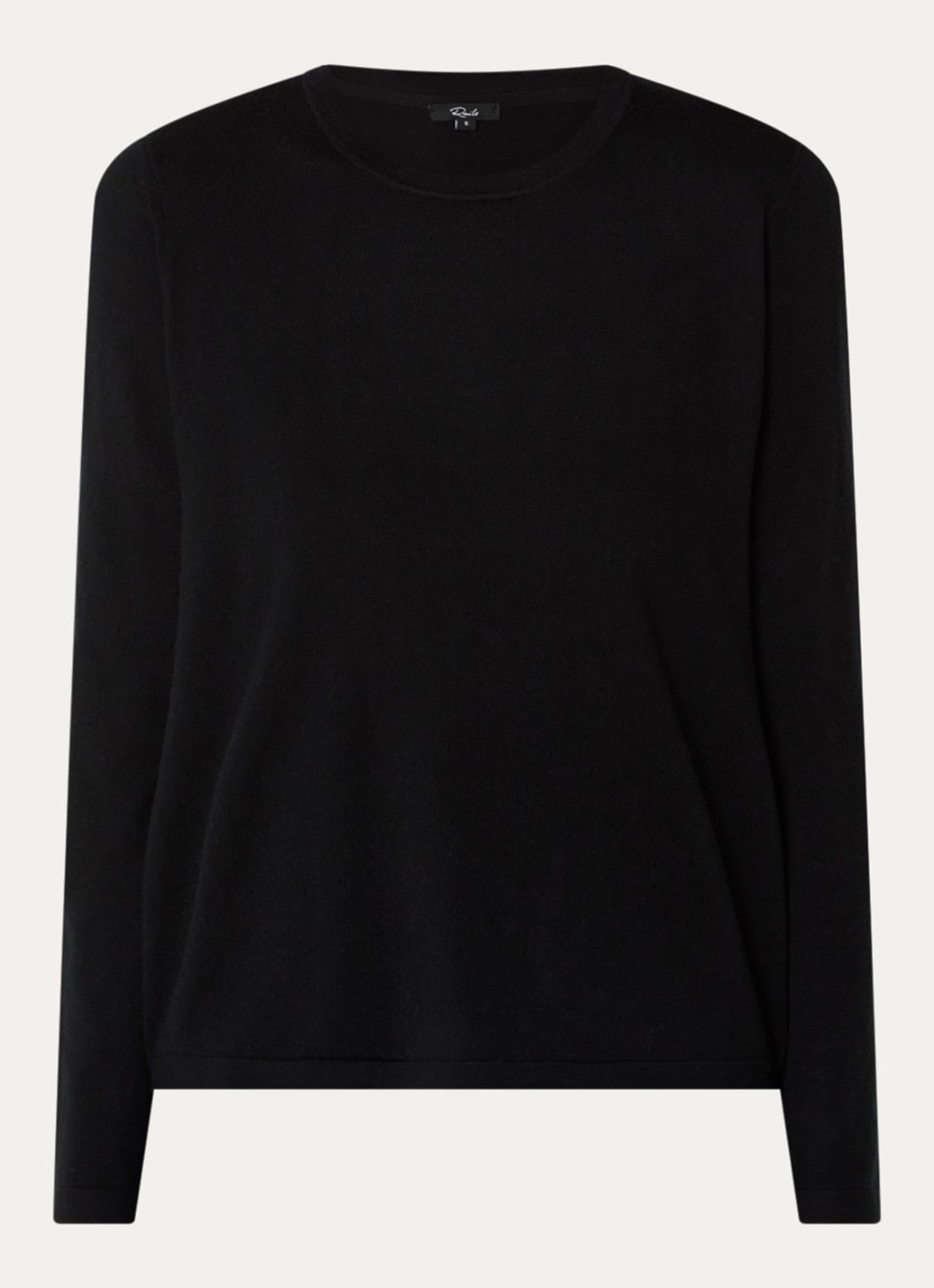 Rails Longsleeve in kasjmierblend - voorkant 3 zwart