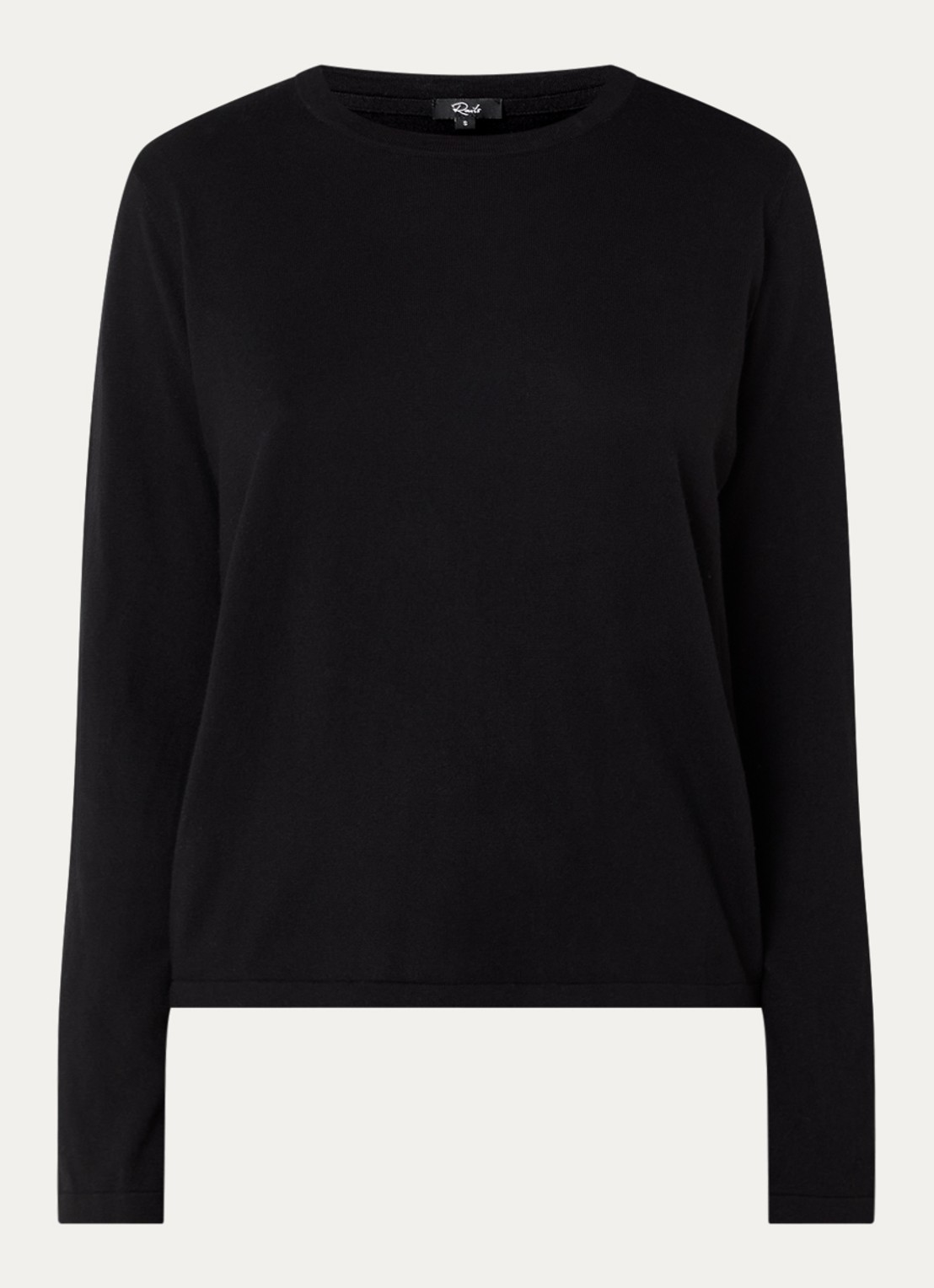 Rails Longsleeve in kasjmierblend - voorkant zwart