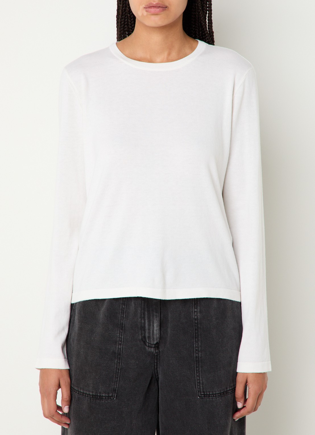 Rails Longsleeve in kasjmierblend - detail 5 gebroken wit