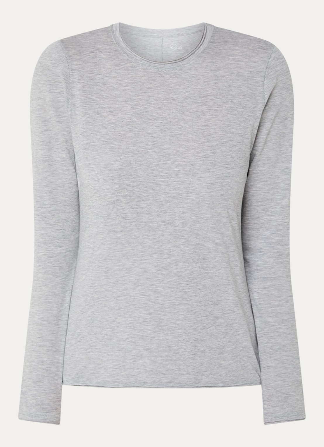 Rails Longsleeve van  katoen met gemêleerd dessin - voorkant grijsmele