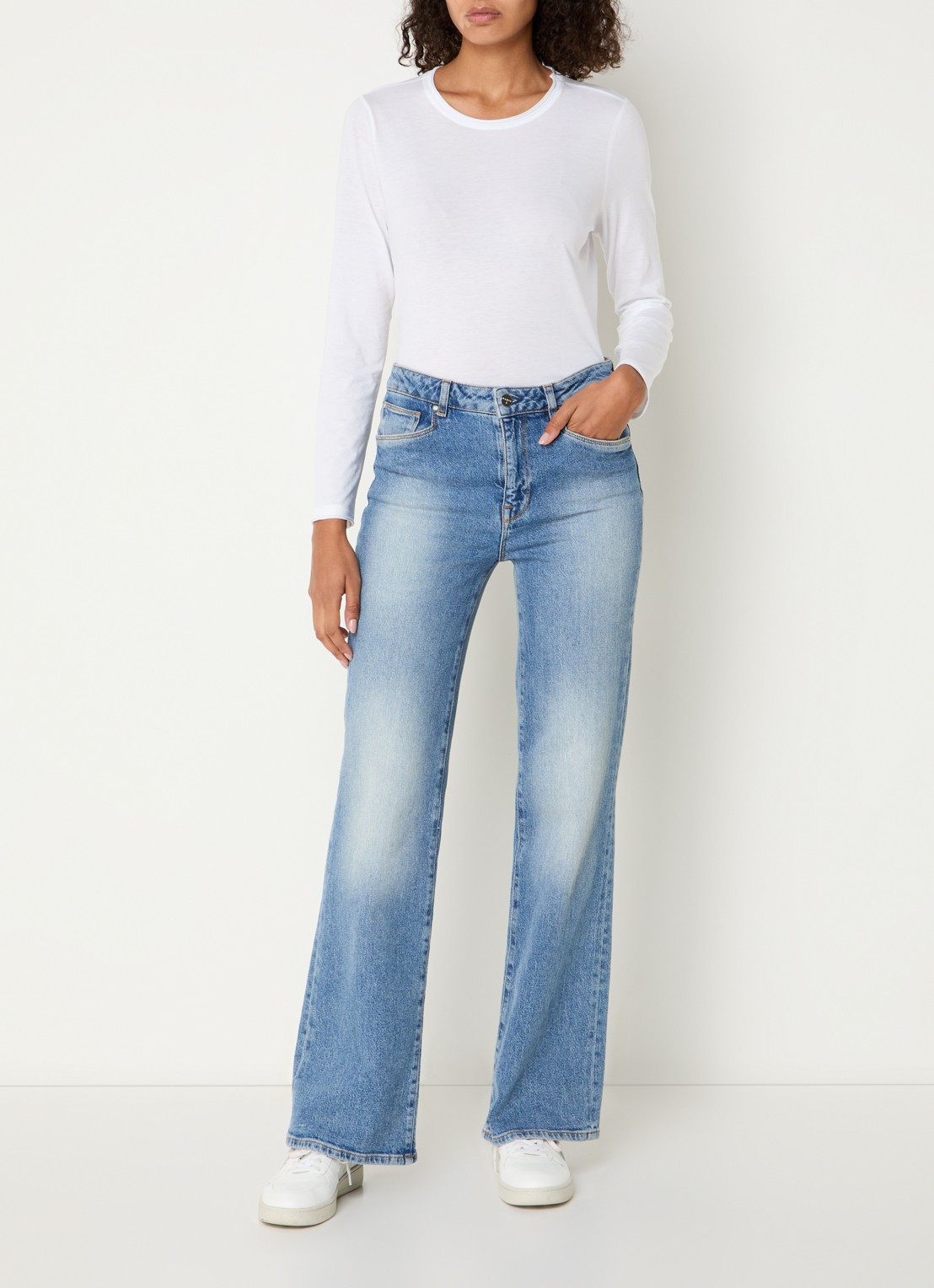 Rails Longsleeve van  katoen  - voorkant 2 wit