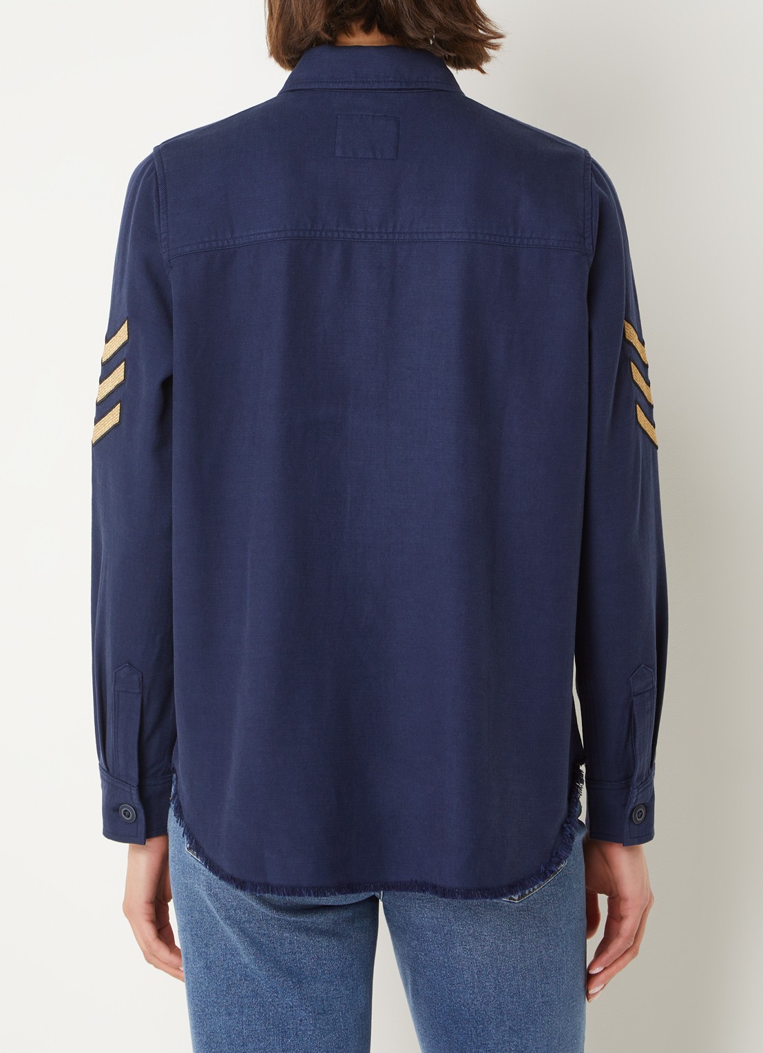 Rails Loren blouse  met borstzakken - achterkant 2 donkerblauw