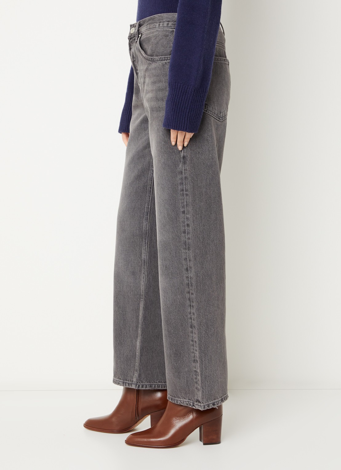 Rails Low waist straight fit jeans met gekleurde wassing - detail 5 grijs