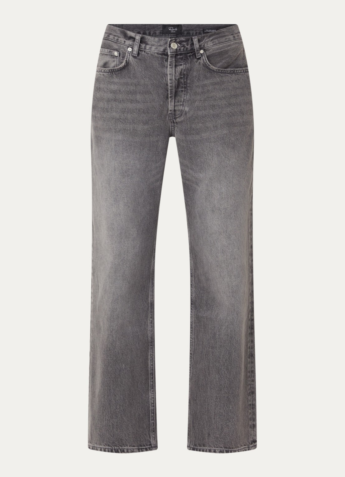 Rails Low waist straight fit jeans met gekleurde wassing - voorkant grijs
