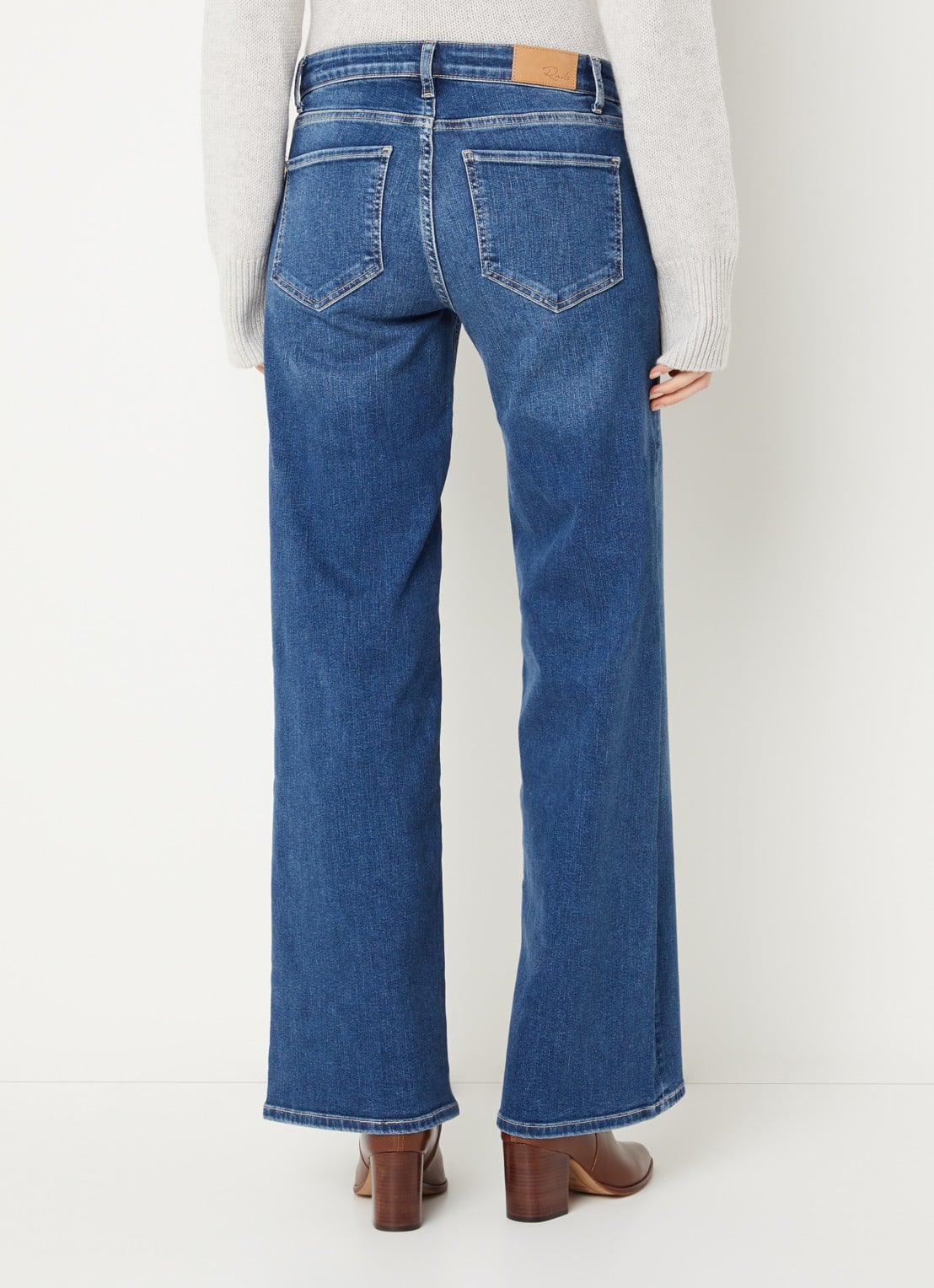 Rails Low waist straight fit jeans met medium wassing - achterkant 3 indigo