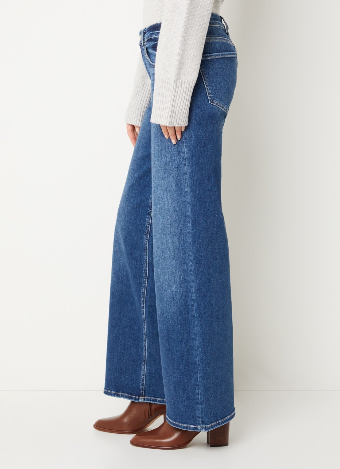 Rails Low waist straight fit jeans met medium wassing - detail 2 indigo