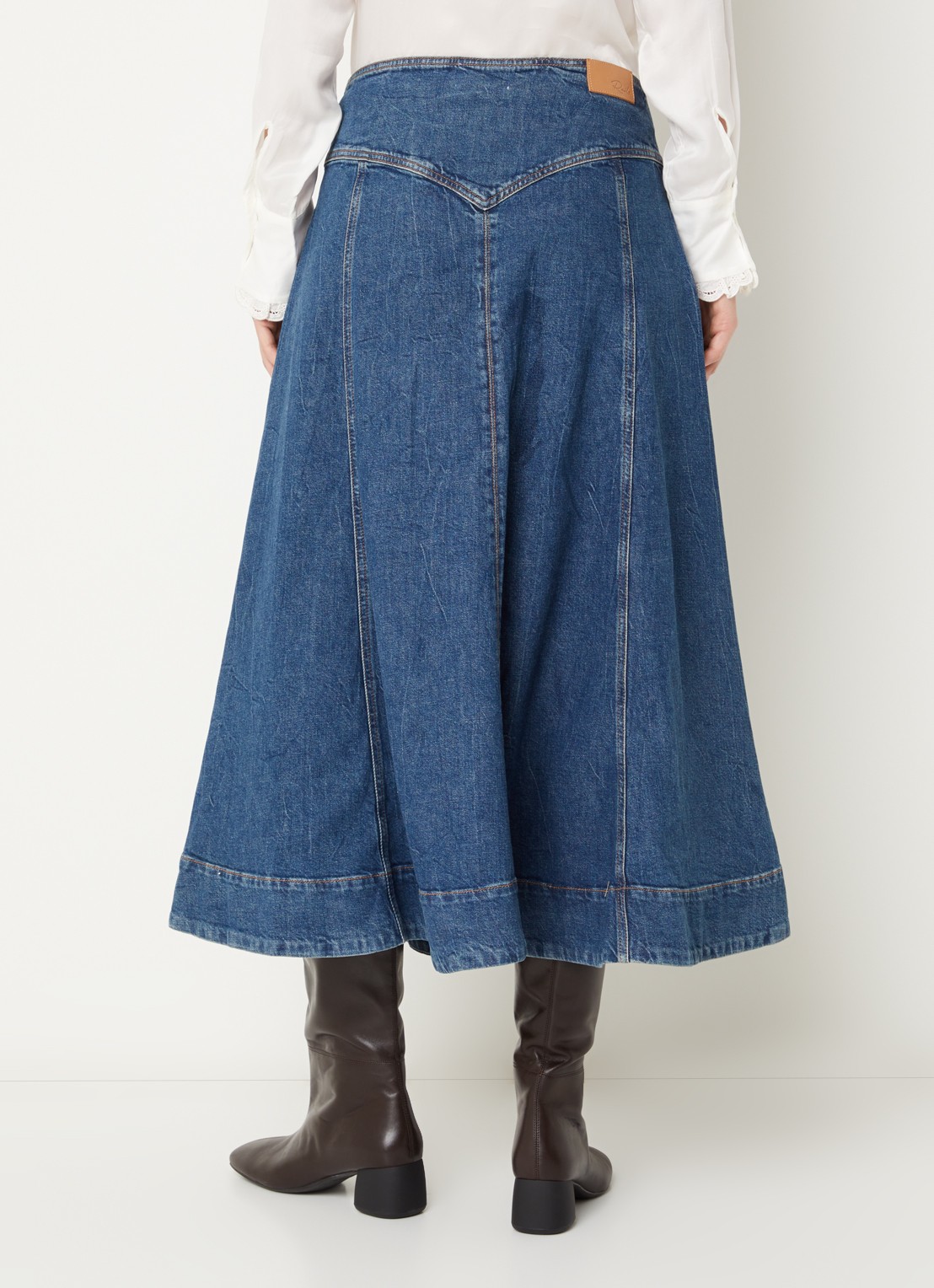 Rails Maxi spijkerrok met steekzakken - achterkant 3 indigo