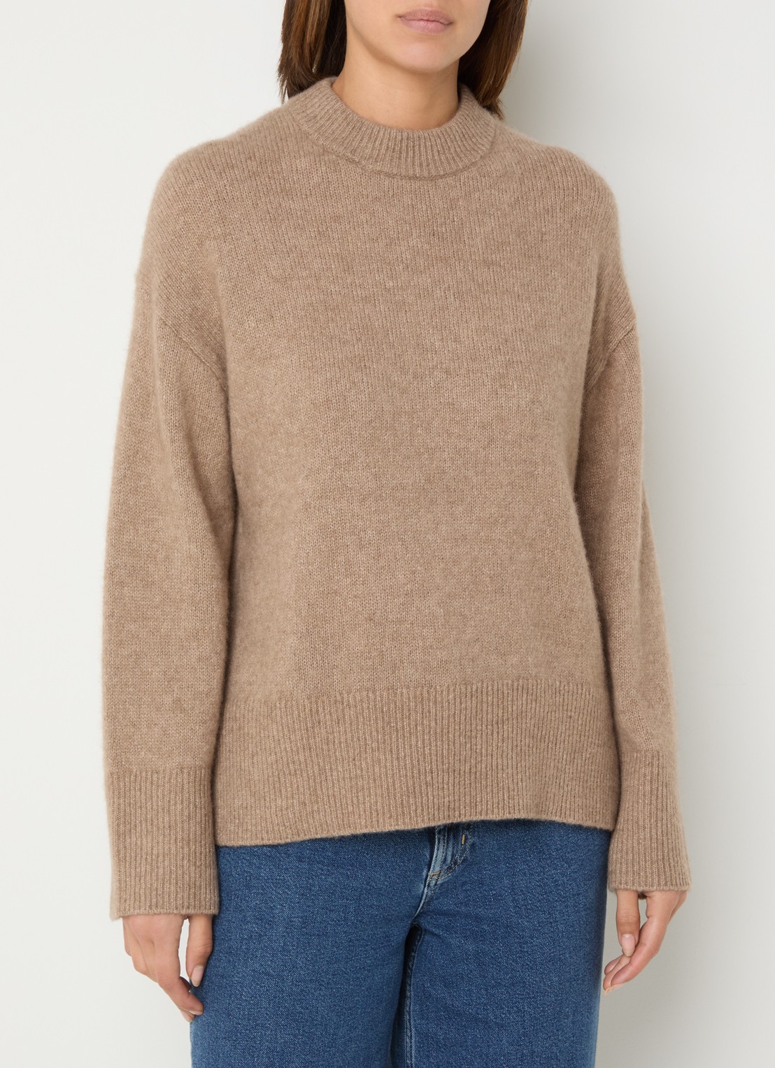 Rails Miranda fijngebreide trui in kasjmierblend - detail khaki