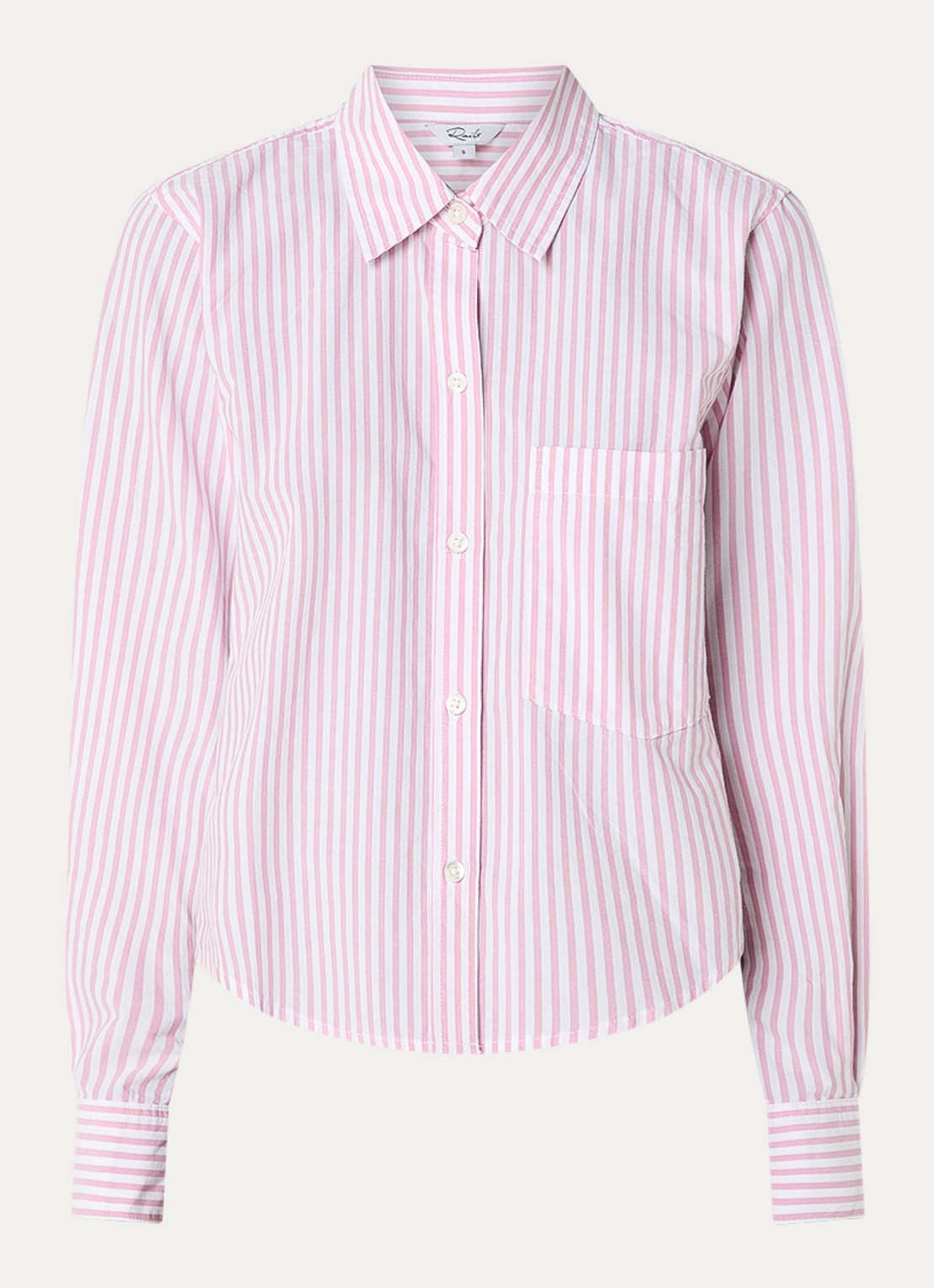 Rails Ramy blouse met streepprint - voorkant oudroze