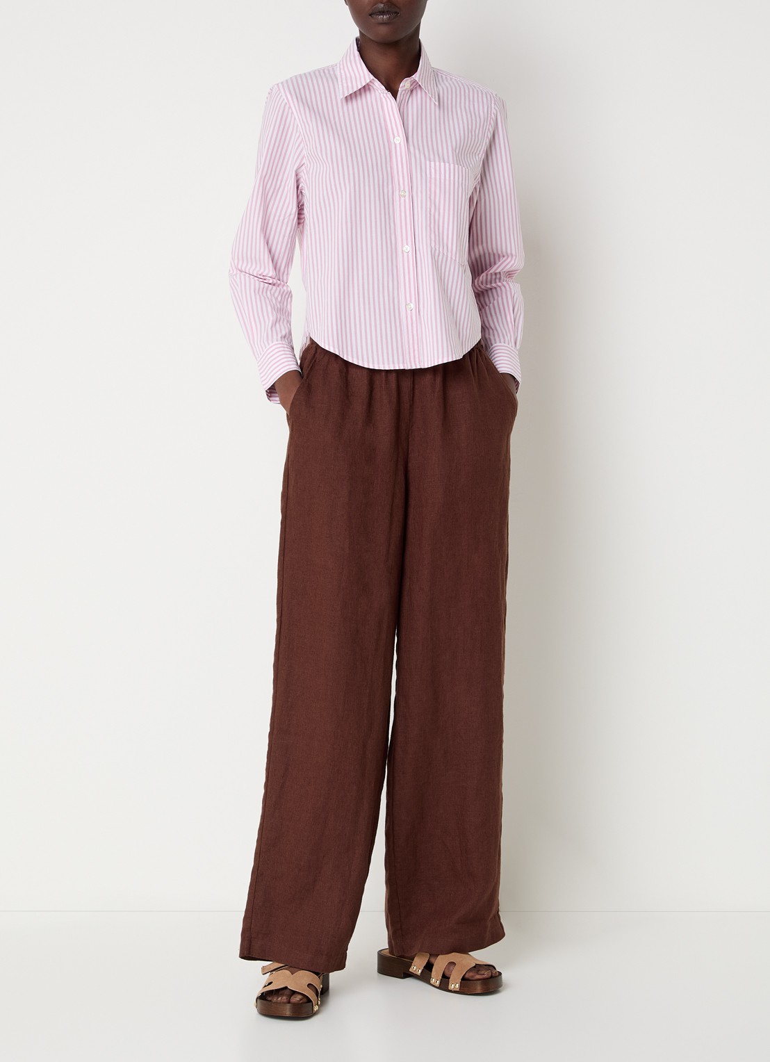 Rails Ramy blouse met streepprint - voorkant 2 oudroze