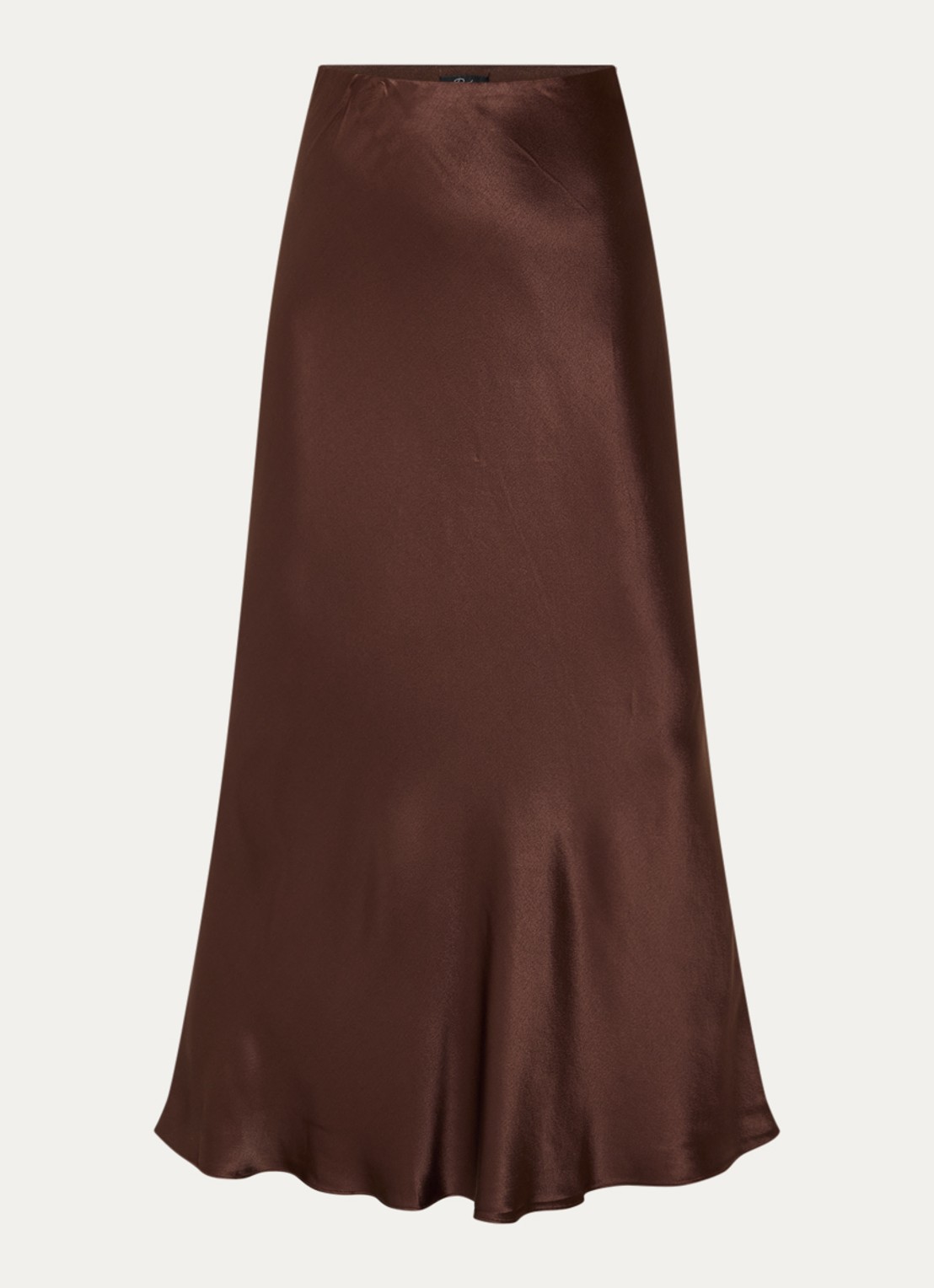 Rails Romina maxi rok van satijn - voorkant 3 bruin