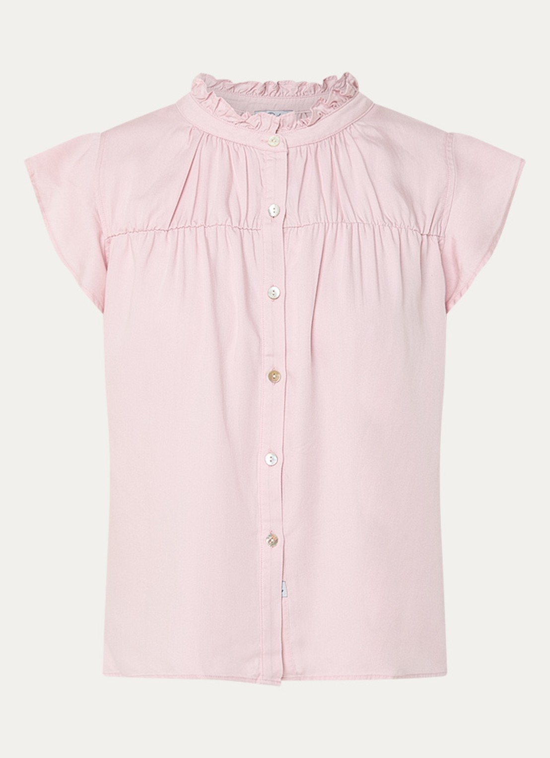 Rails Ruthie blouse  met ruches - voorkant 2 oudroze