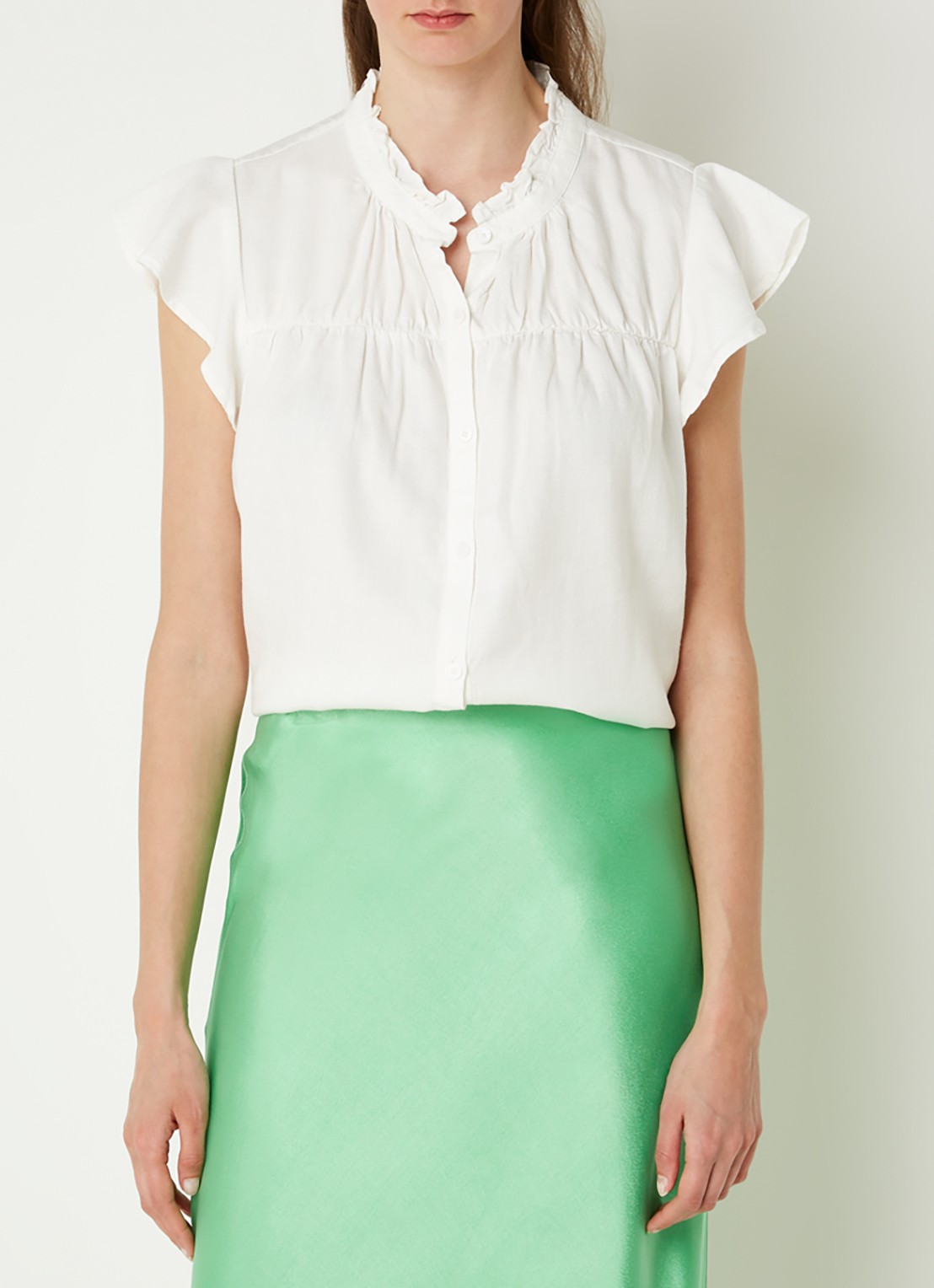 Rails Ruthie blouse  met vlindermouw - detail 4 wit